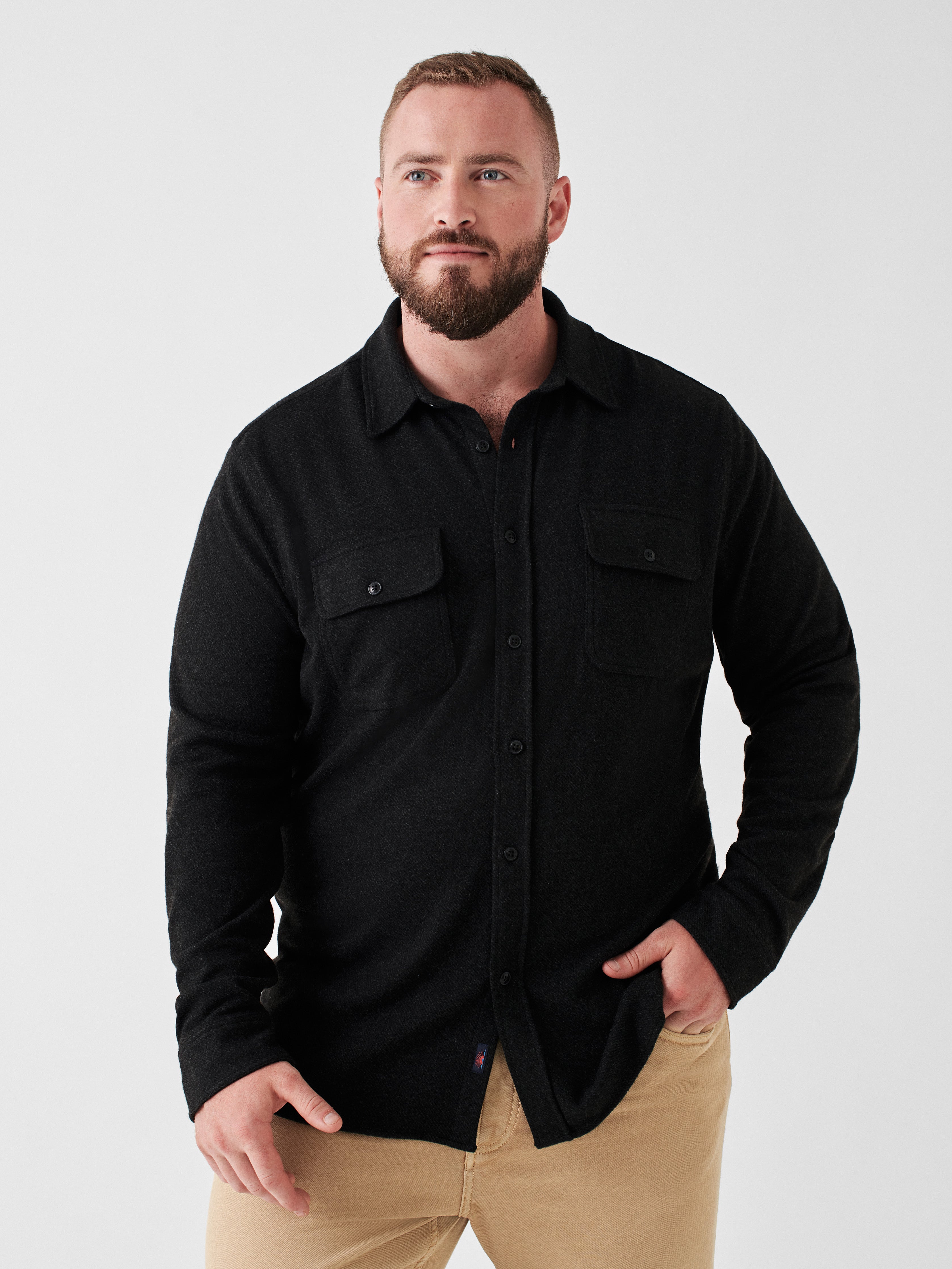 Legend™ Sweater Shirt - Heathered Black Twill