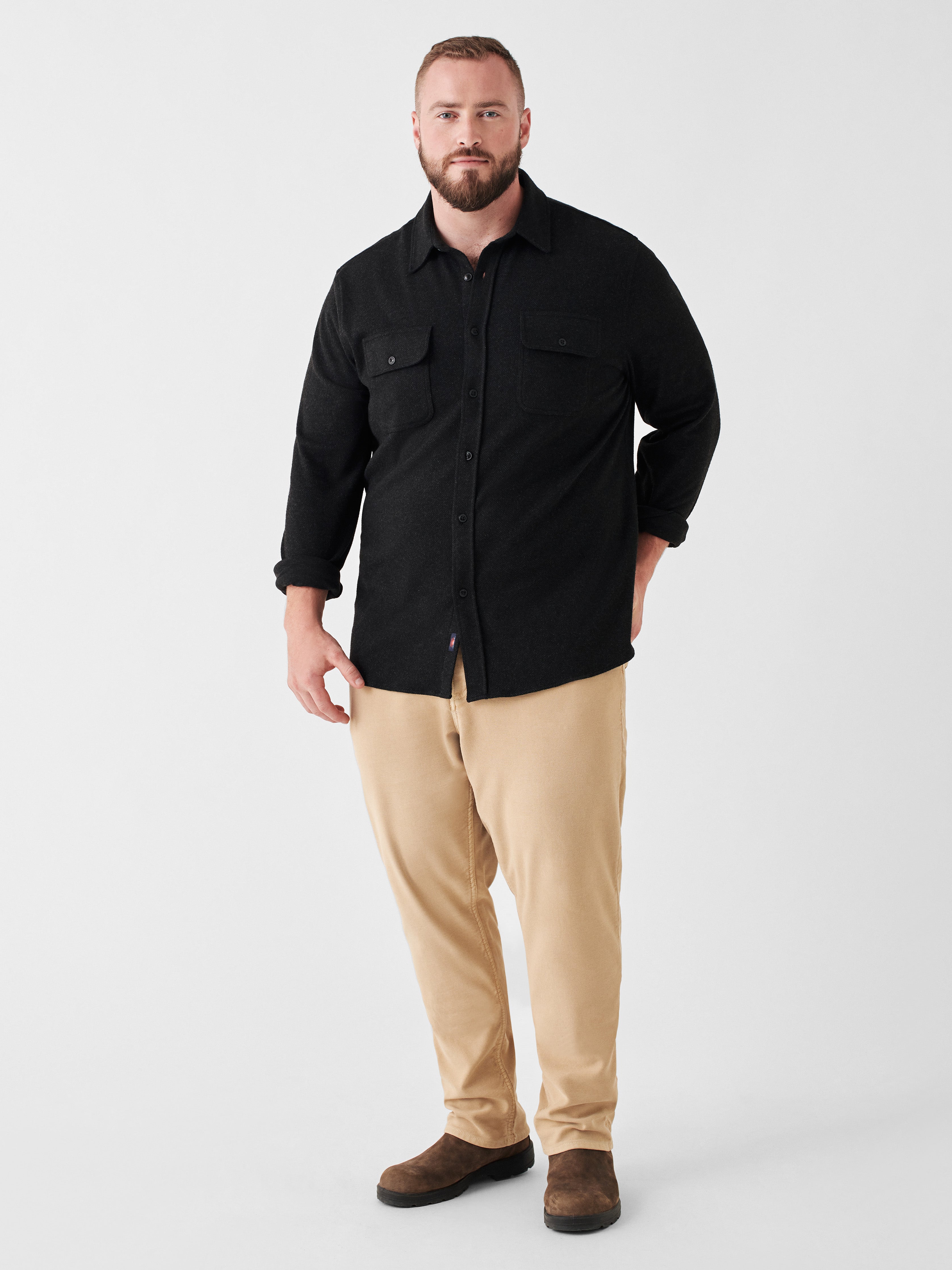 Legend™ Sweater Shirt - Heathered Black Twill