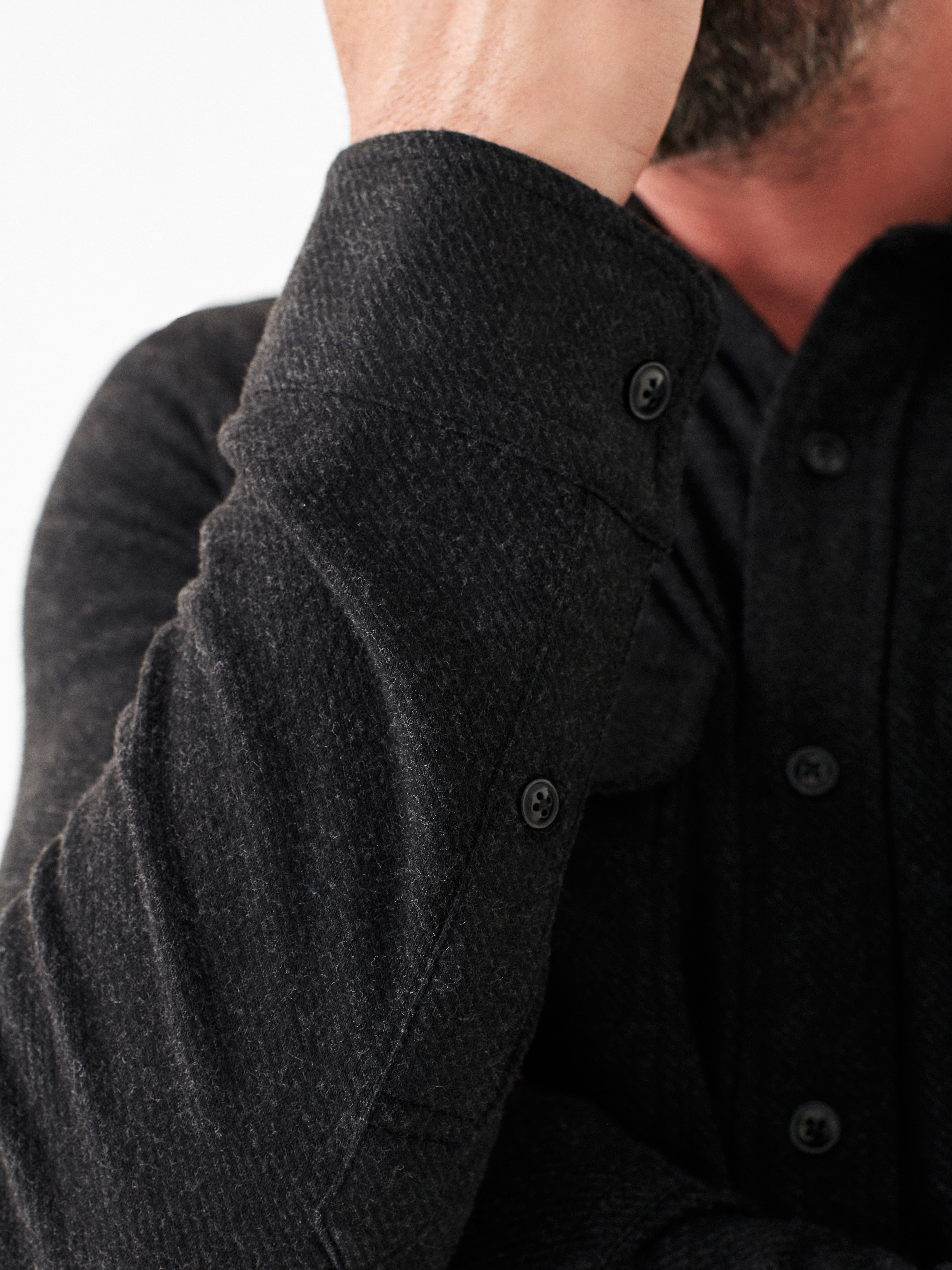 Legend™ Sweater Shirt - Heathered Black Twill