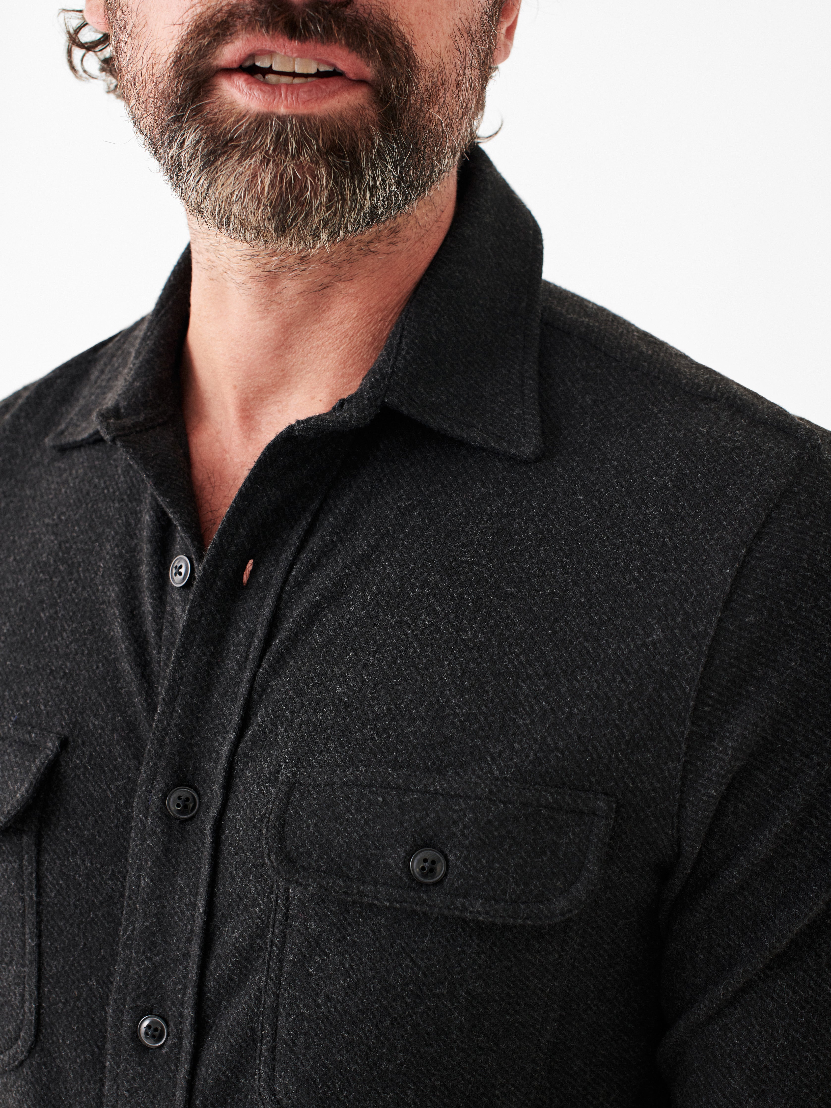 Legend™ Sweater Shirt - Heathered Black Twill