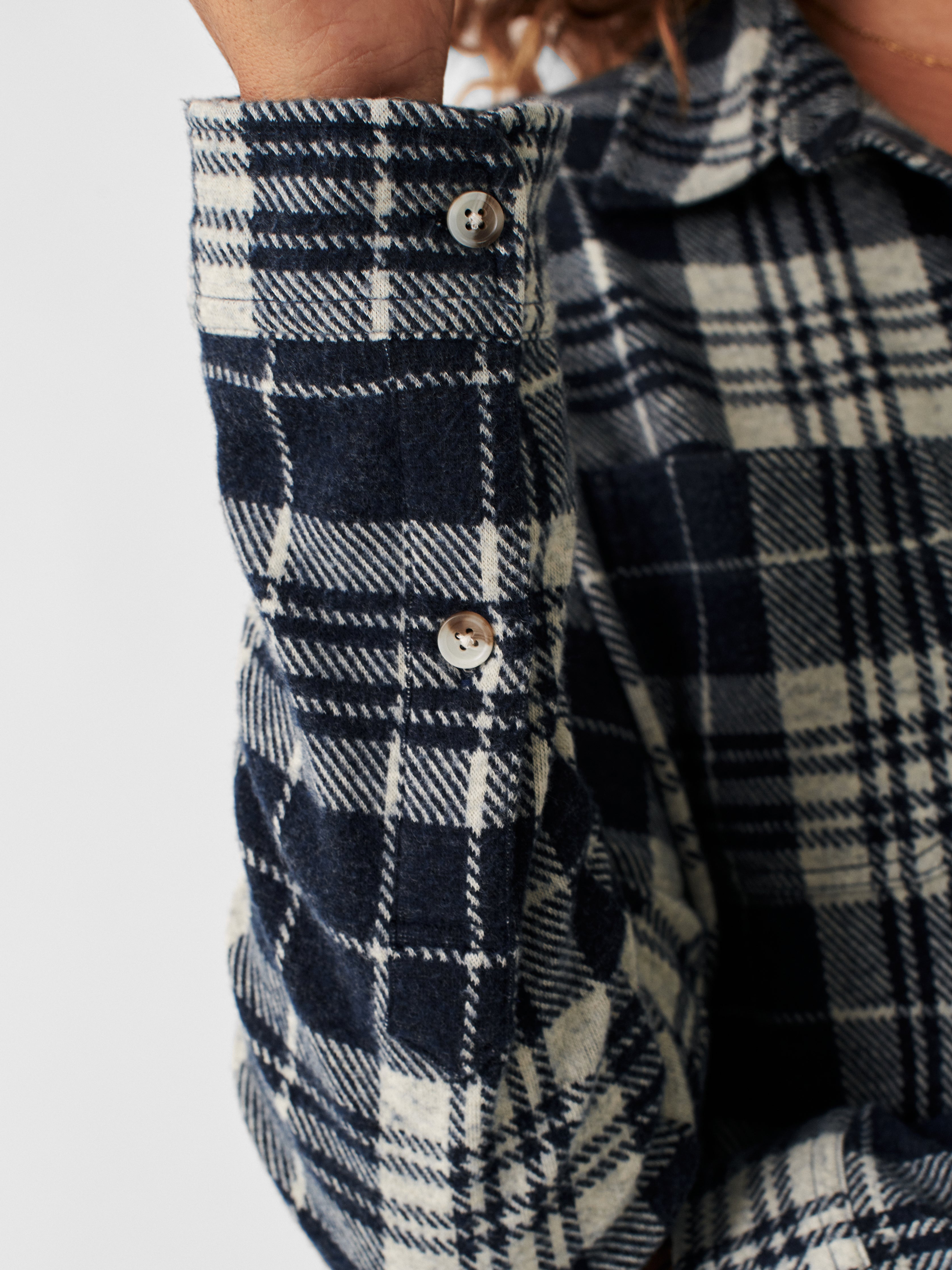 Legend™ Sweater Shirt - Navy Plaid