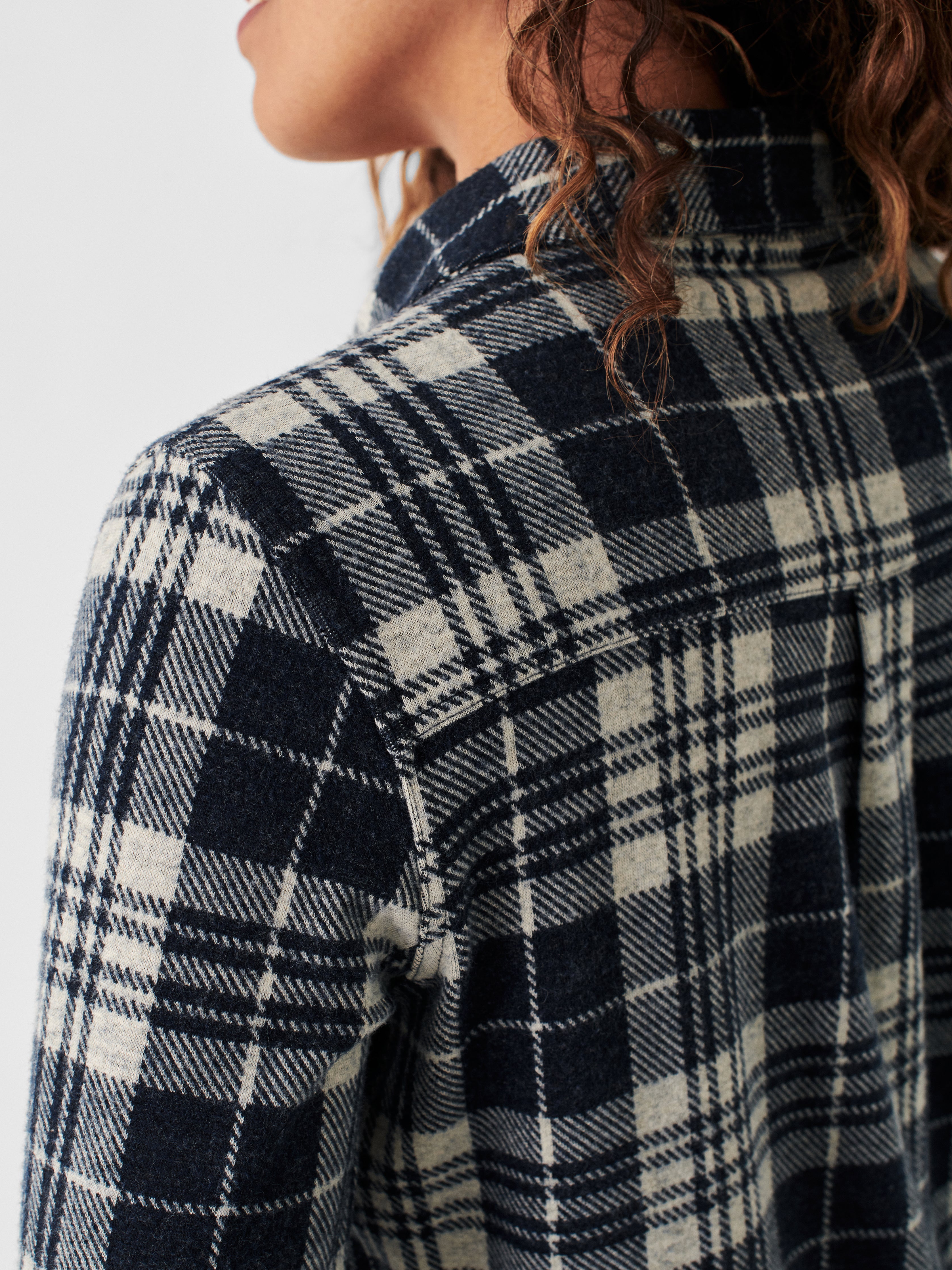 Legend™ Sweater Shirt - Navy Plaid