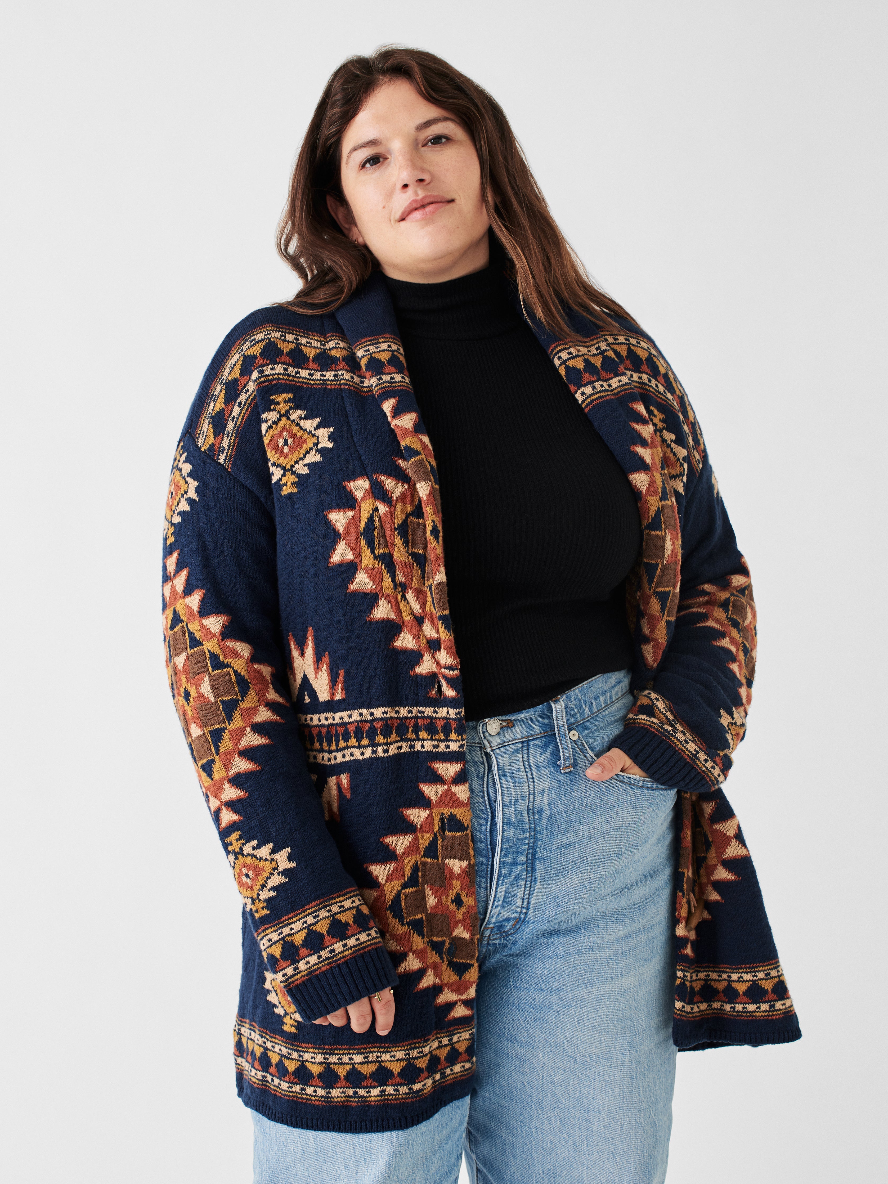 B.YELLOWTAIL Lodge Cardigan - Wolf Mountain