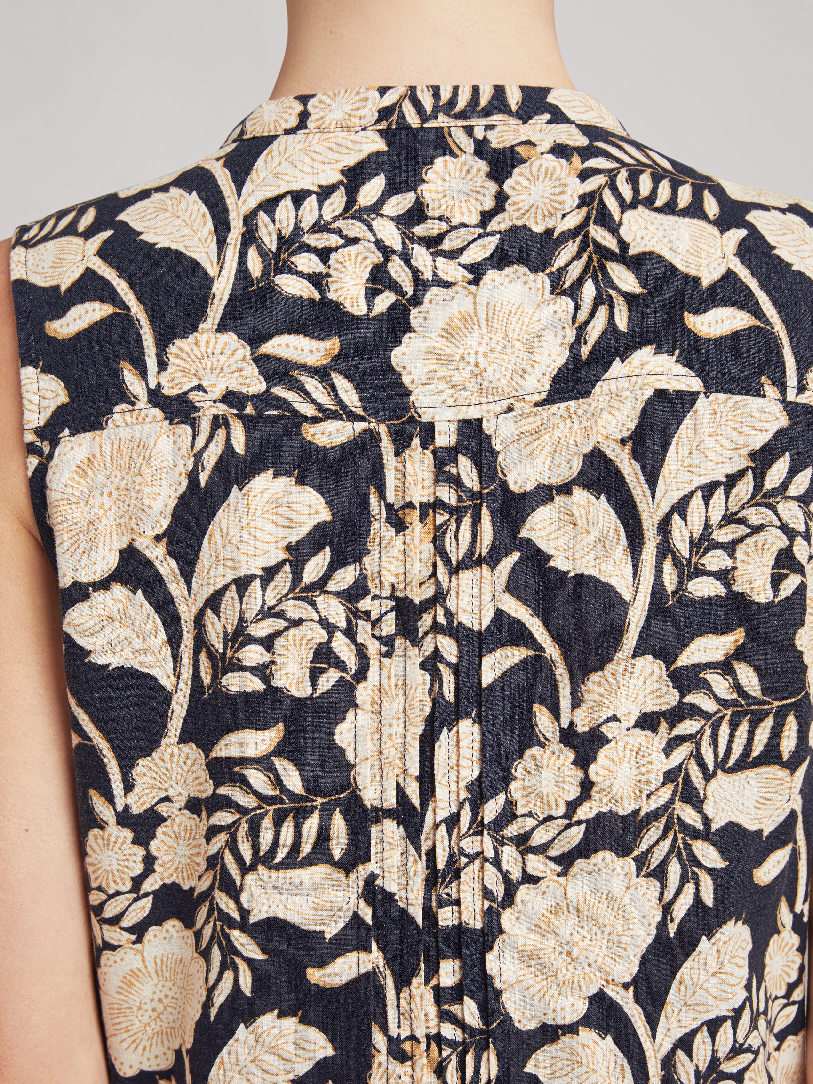 Isha Dress - Navy Avignon Meadow