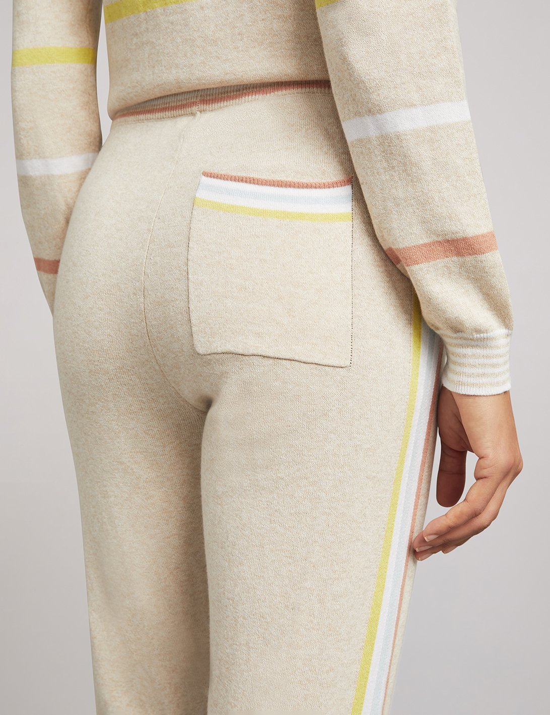 Surf Sweater Jogger - Oat Stripe