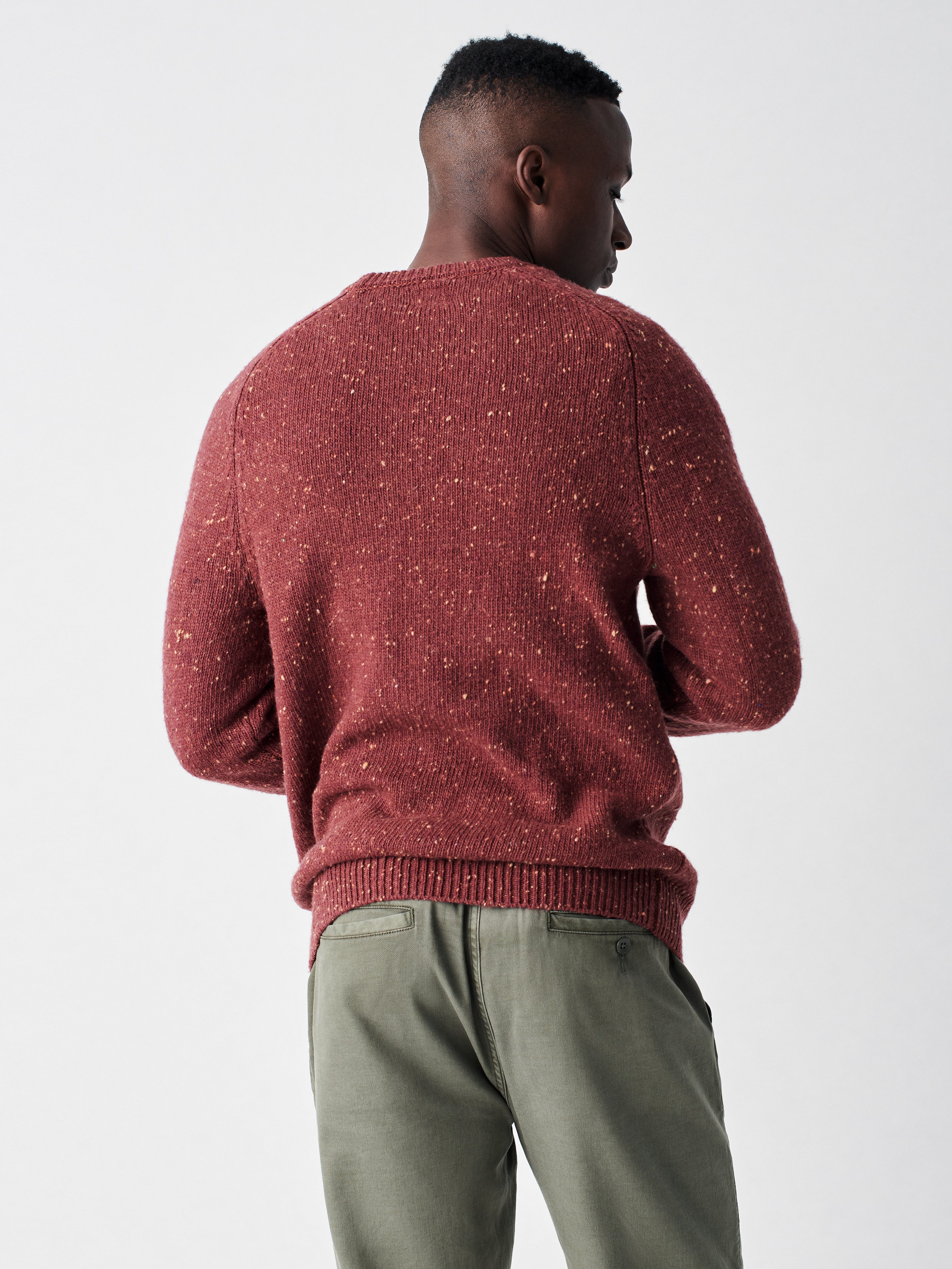 Donegal Wool Crew - Faded Brick Marl
