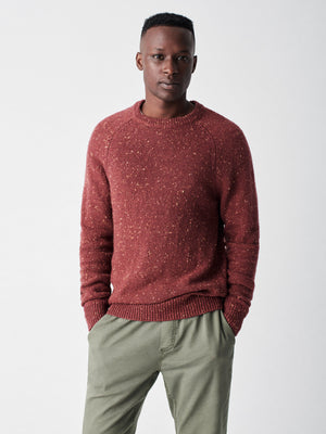 Donegal Wool Crew - Faded Brick Marl