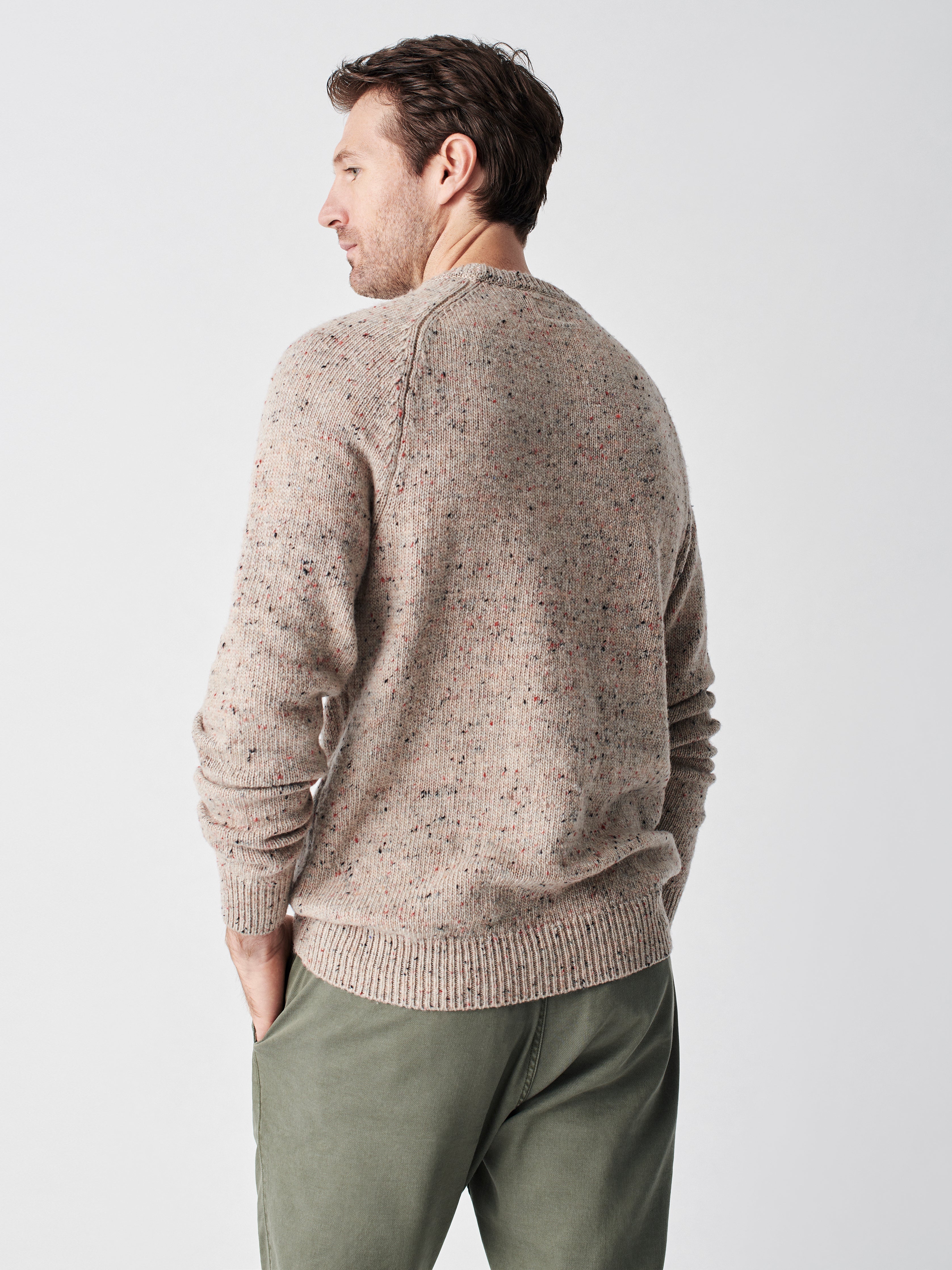 Donegal Wool Crew - Oat Marl