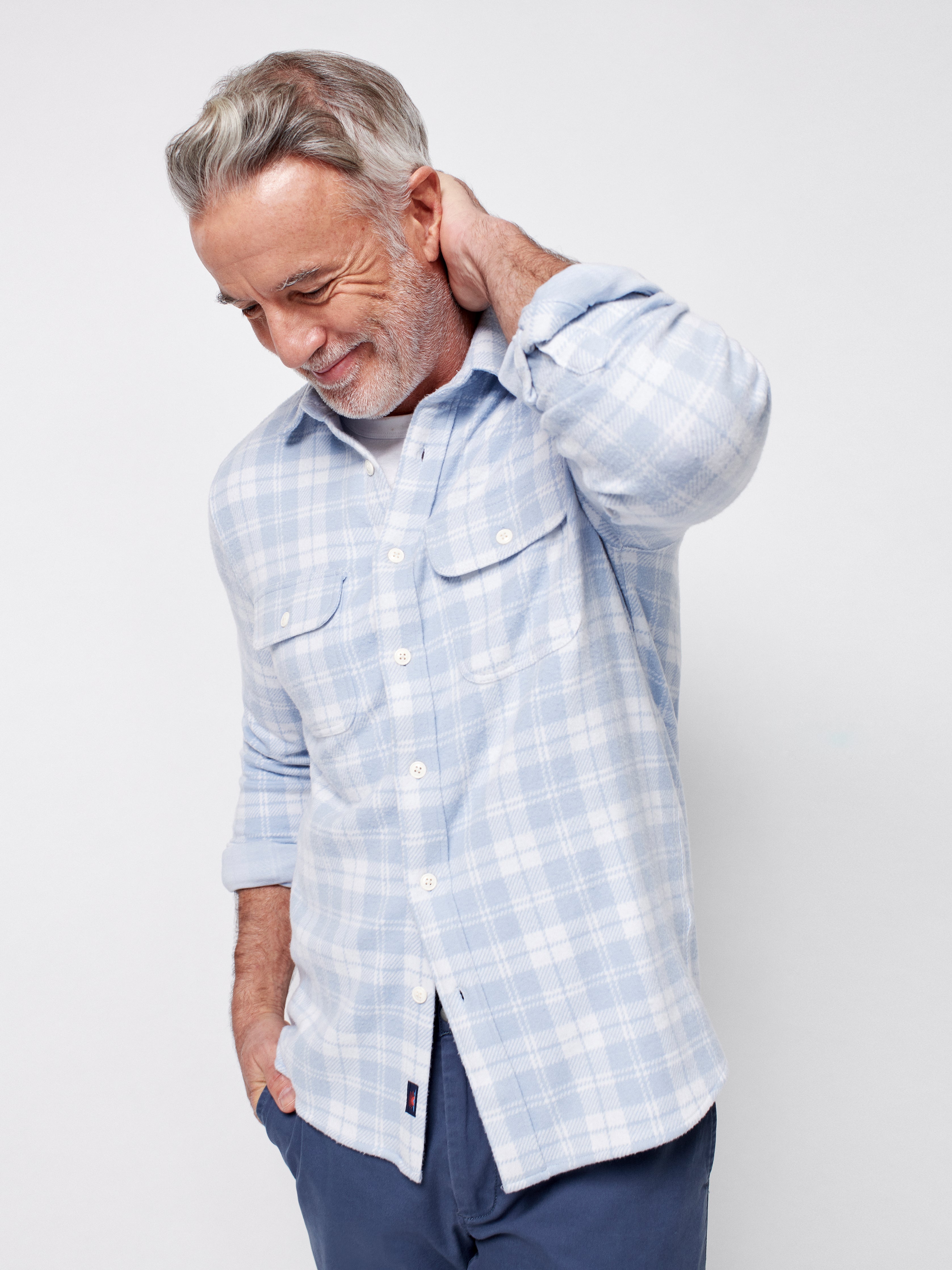 Legend™ Sweater Shirt - Steel Heather Plaid