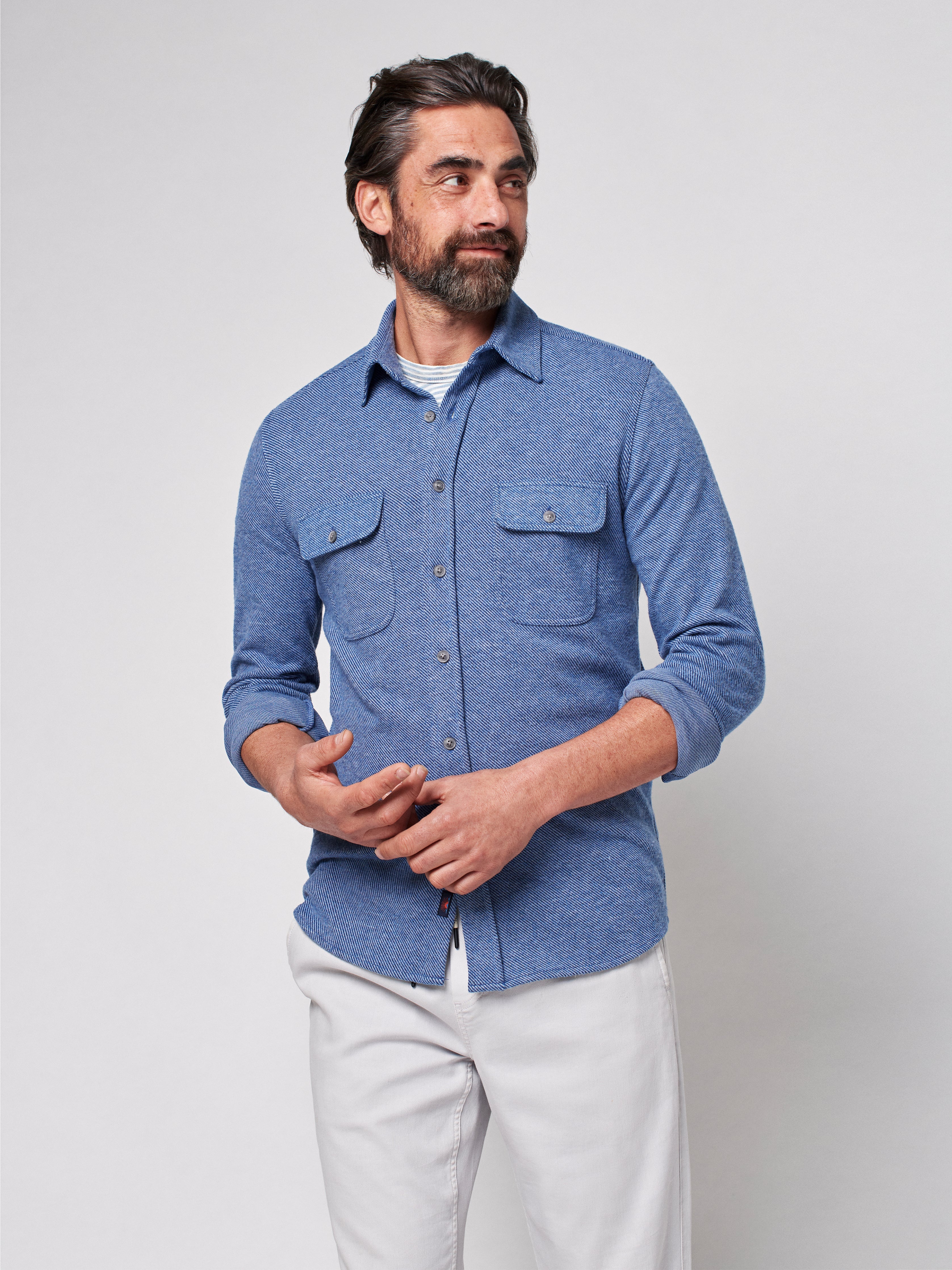 Legend™ Sweater Shirt - Washed Blue Twill