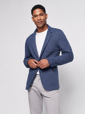 Inlet Knit Blazer - Deep Navy Melange
