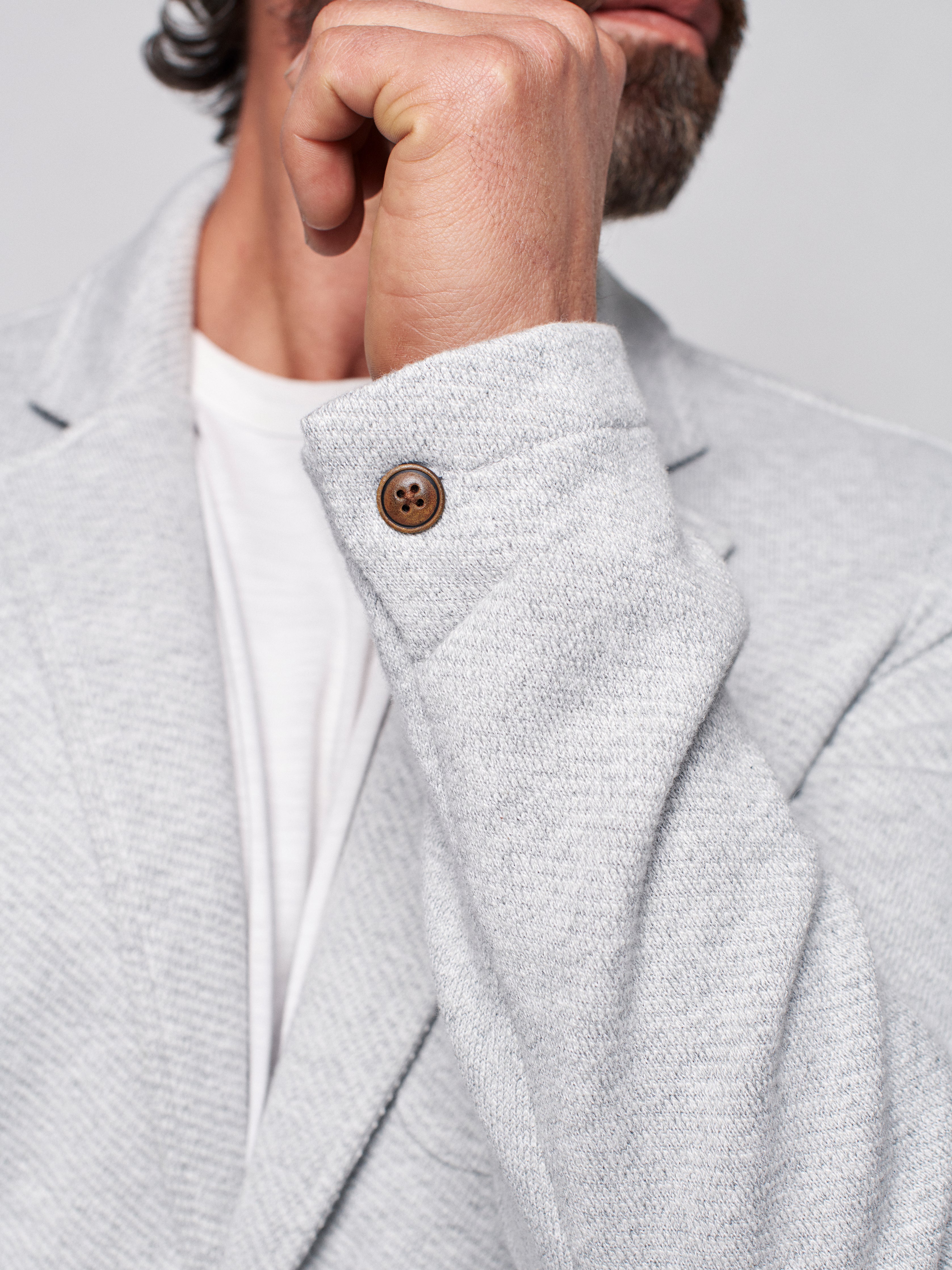 Inlet Knit Blazer - Heather Grey