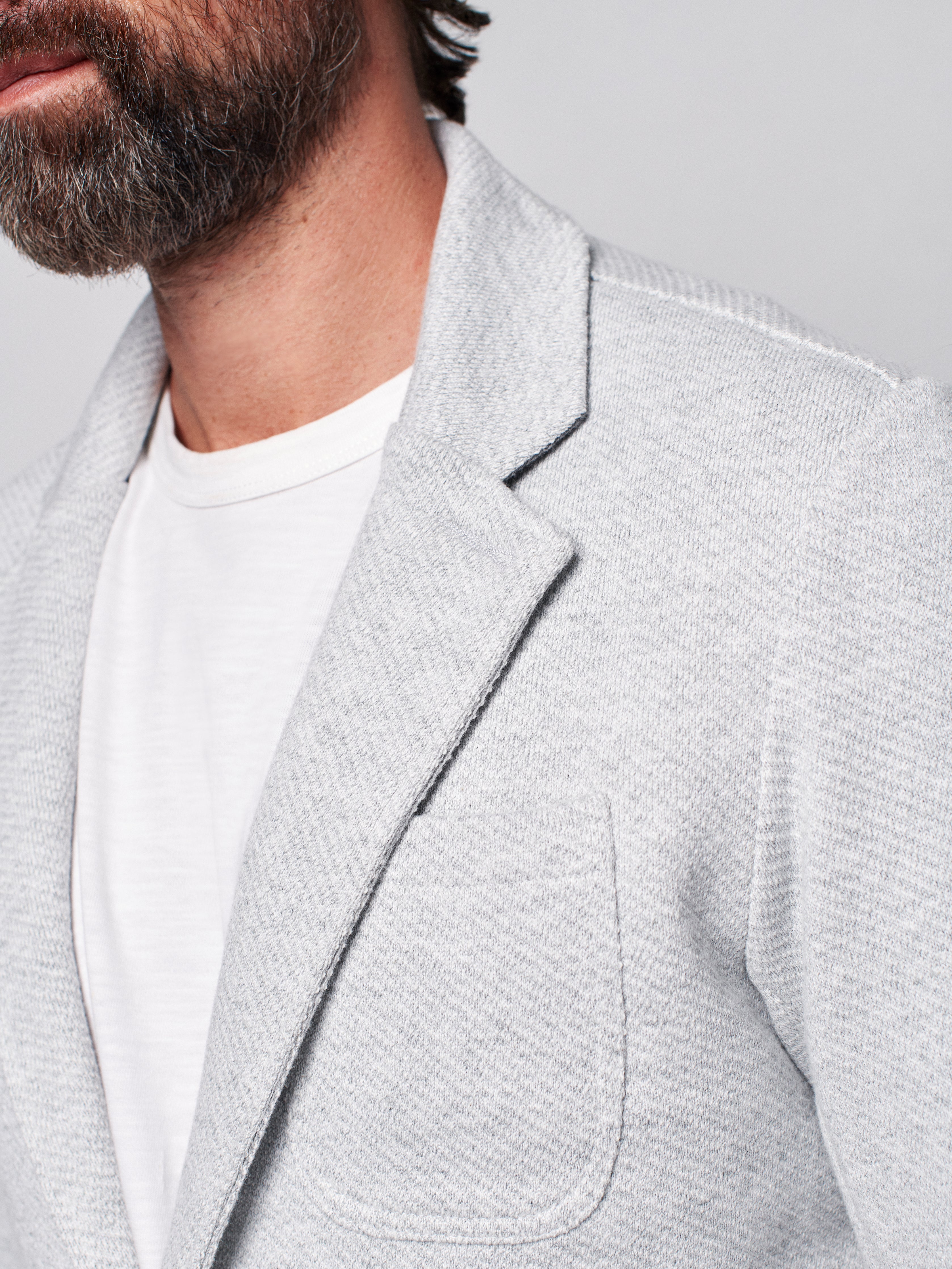 Inlet Knit Blazer - Heather Grey