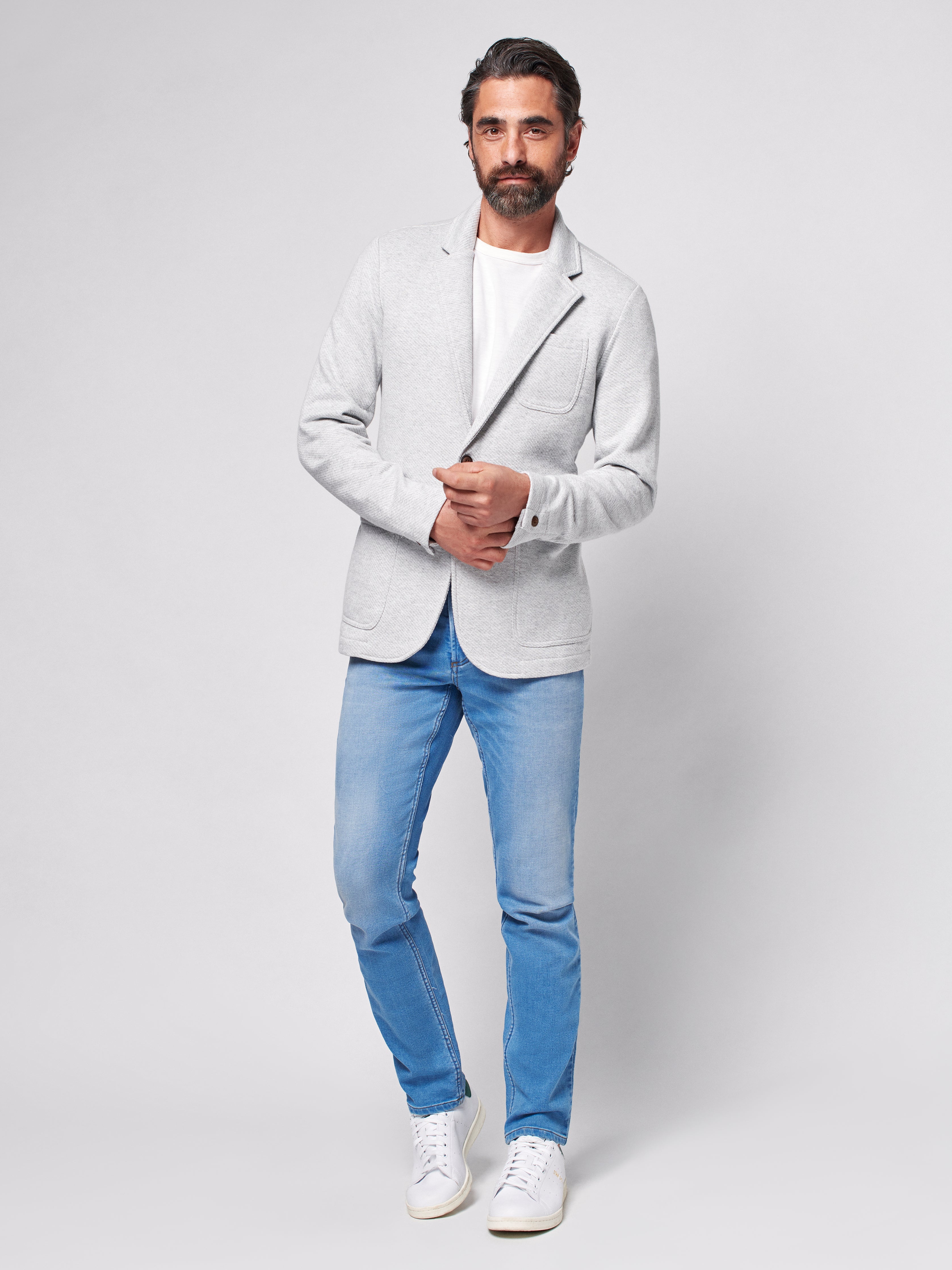 Inlet Knit Blazer - Heather Grey