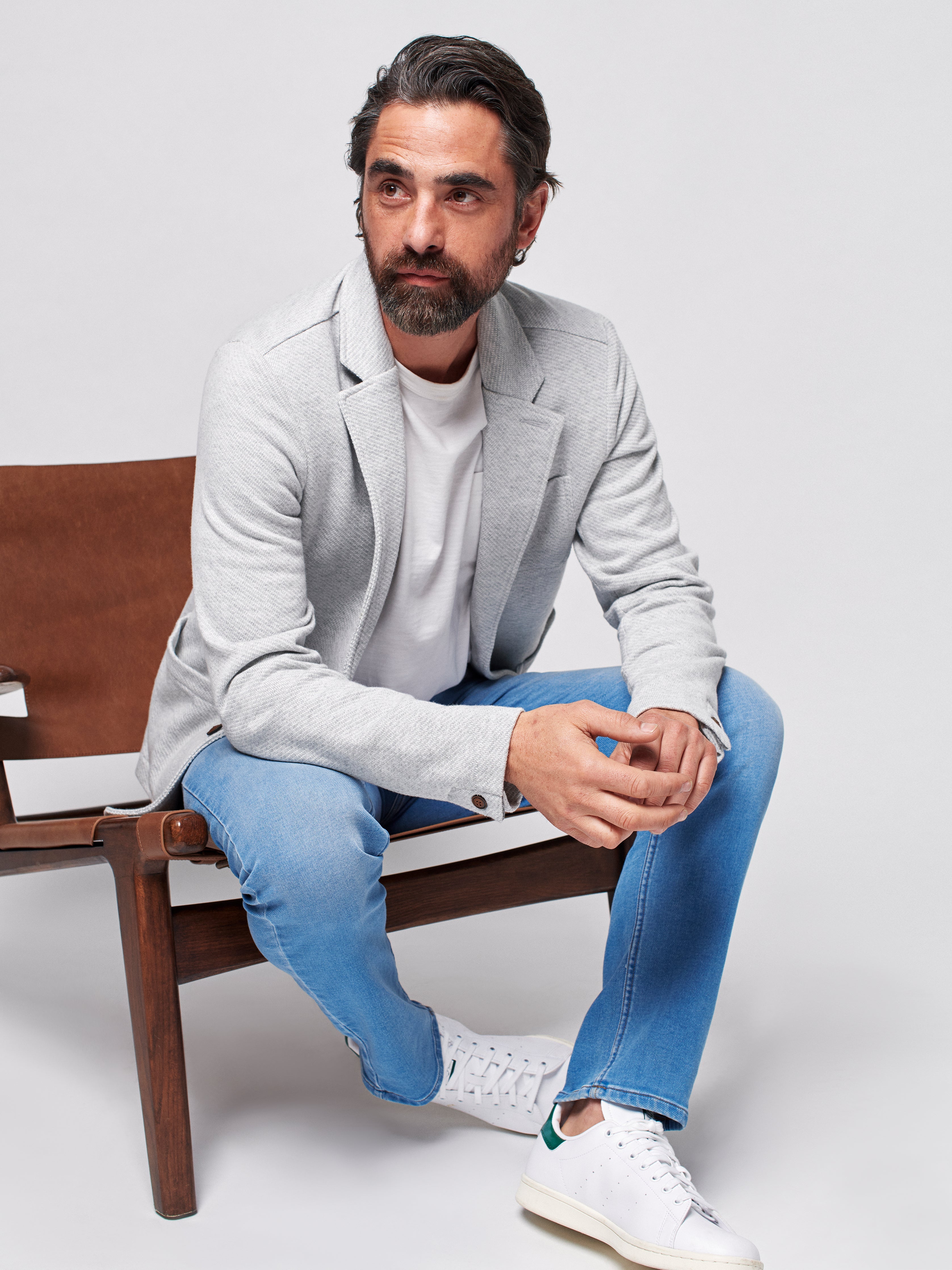 Inlet Knit Blazer - Heather Grey