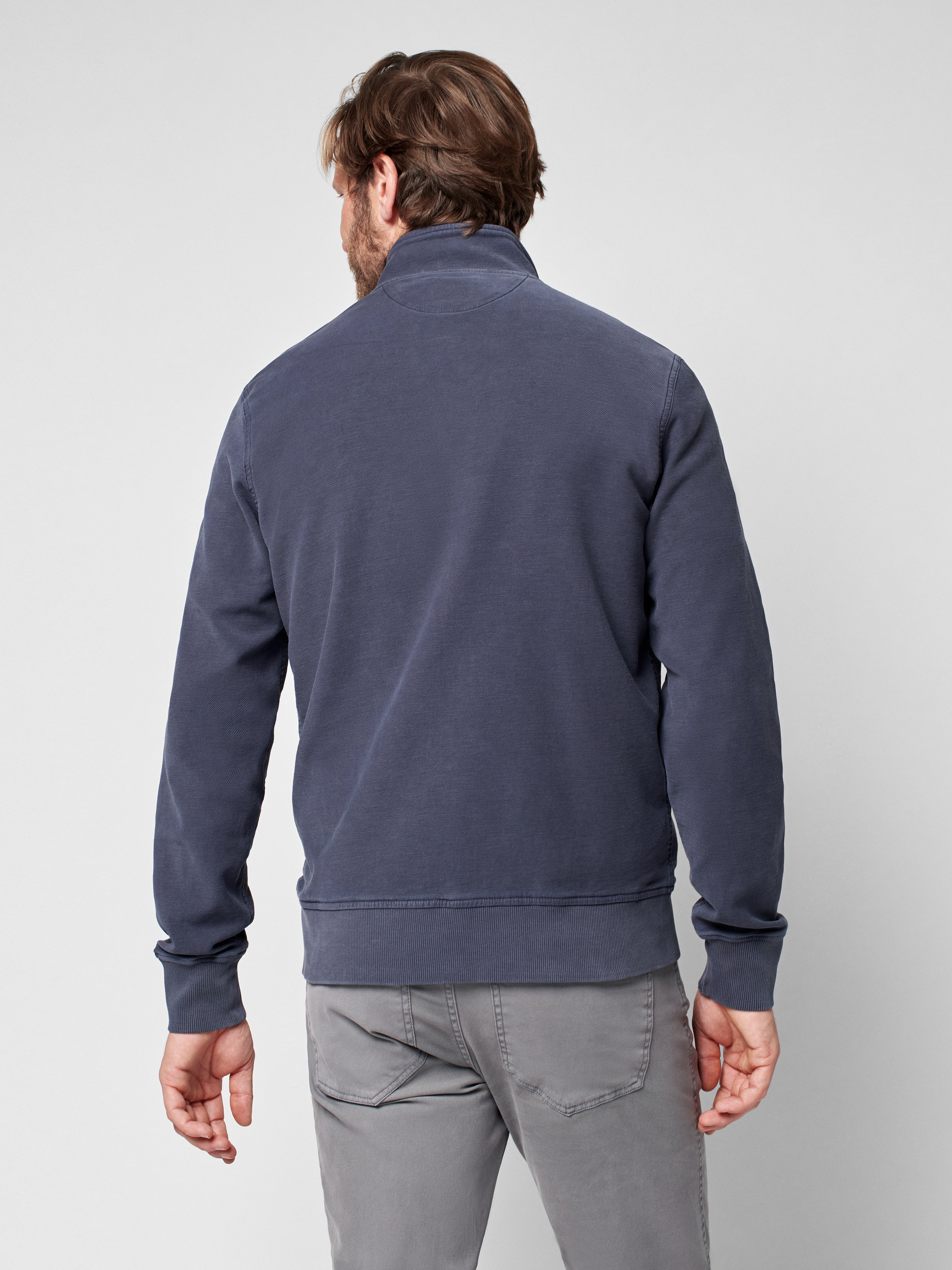 Stretch Terry Tanker Jacket - Navy