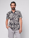 Short-Sleeve Knit Seasons Shirt - Cream Ash Floral