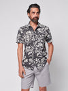 Short-Sleeve Knit Seasons Shirt - Cream Ash Floral
