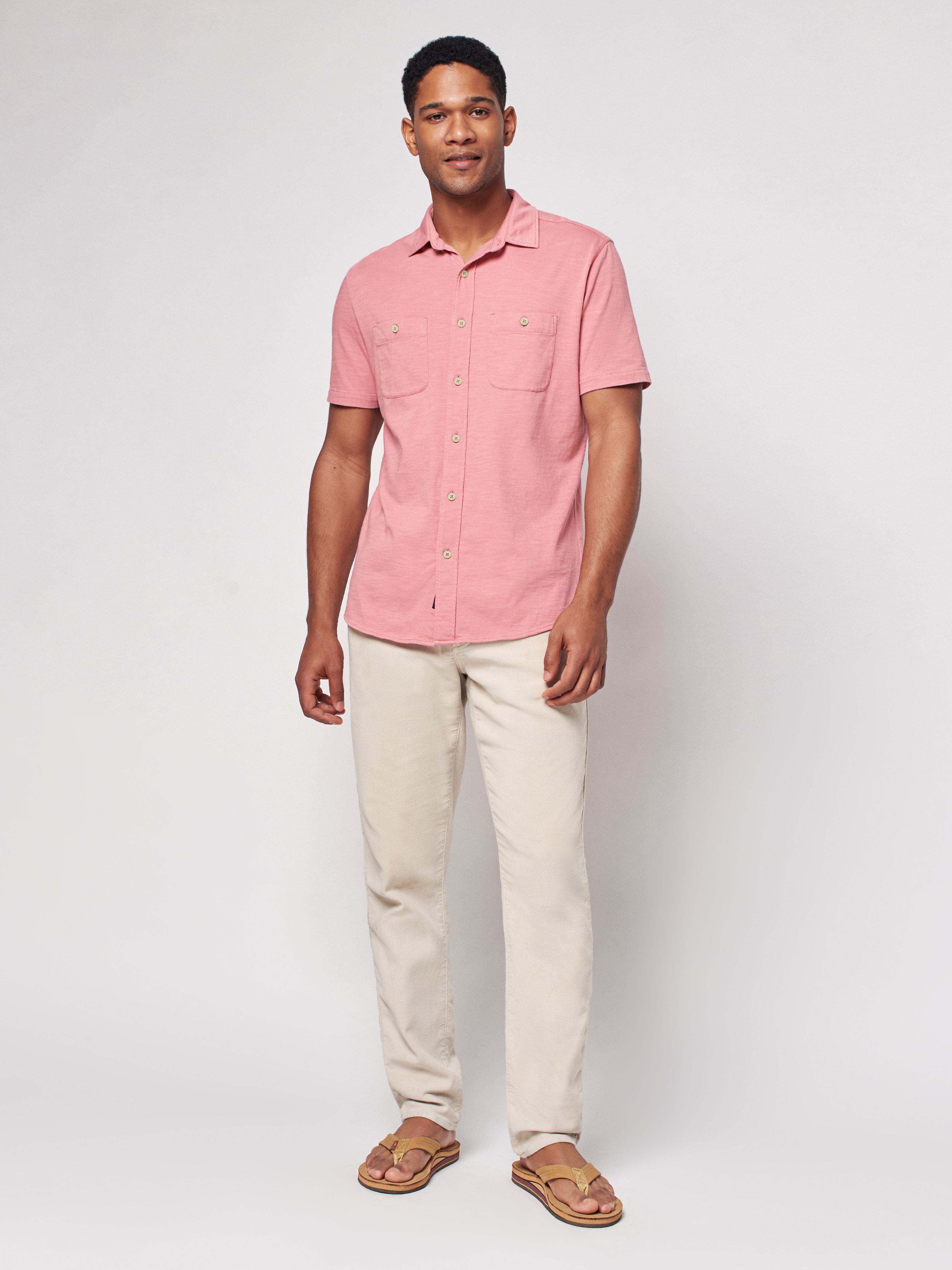 Short-Sleeve Knit Seasons Shirt - Faded Flag