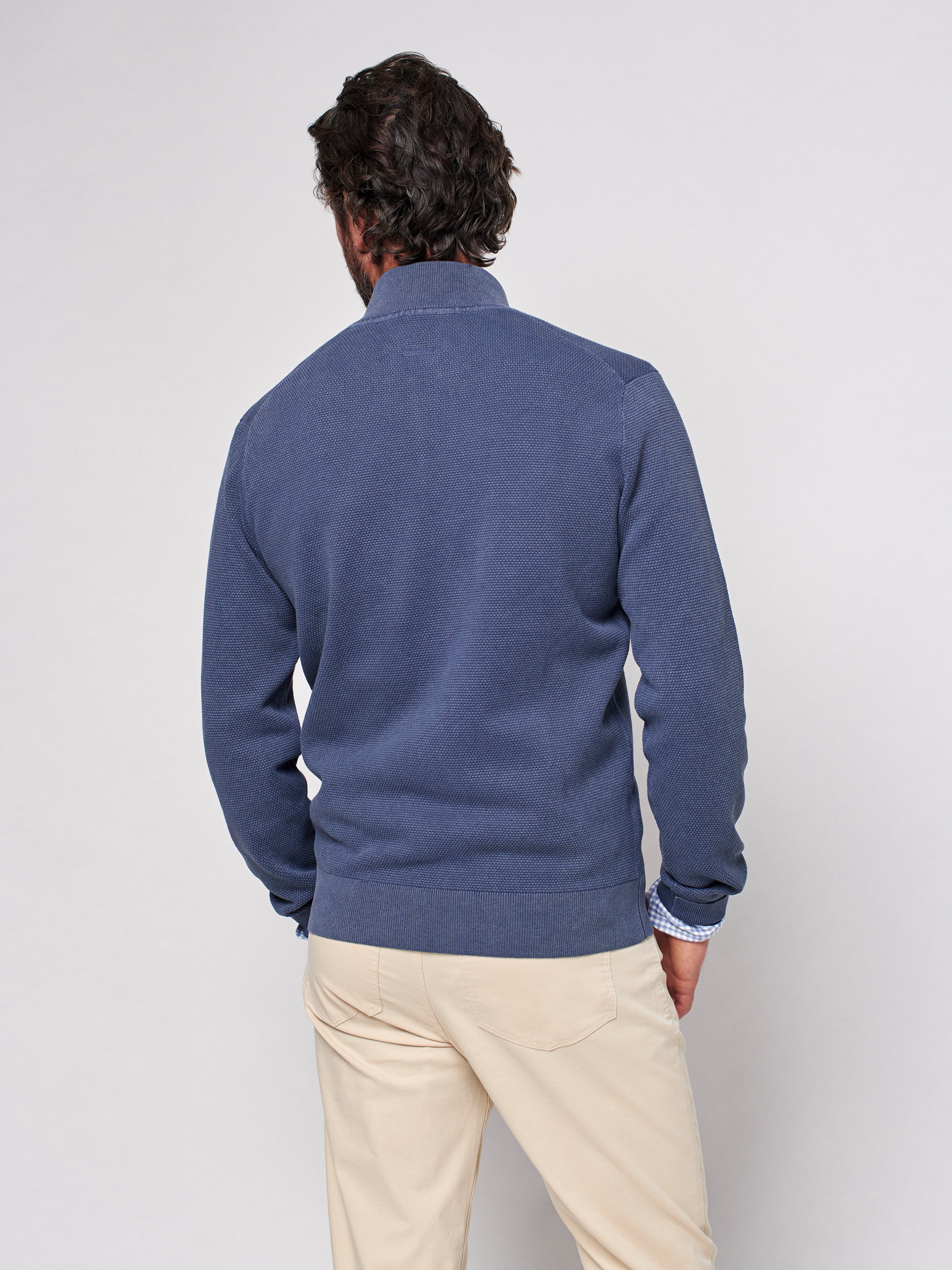 Montego Quarter Zip - Dusty Blue