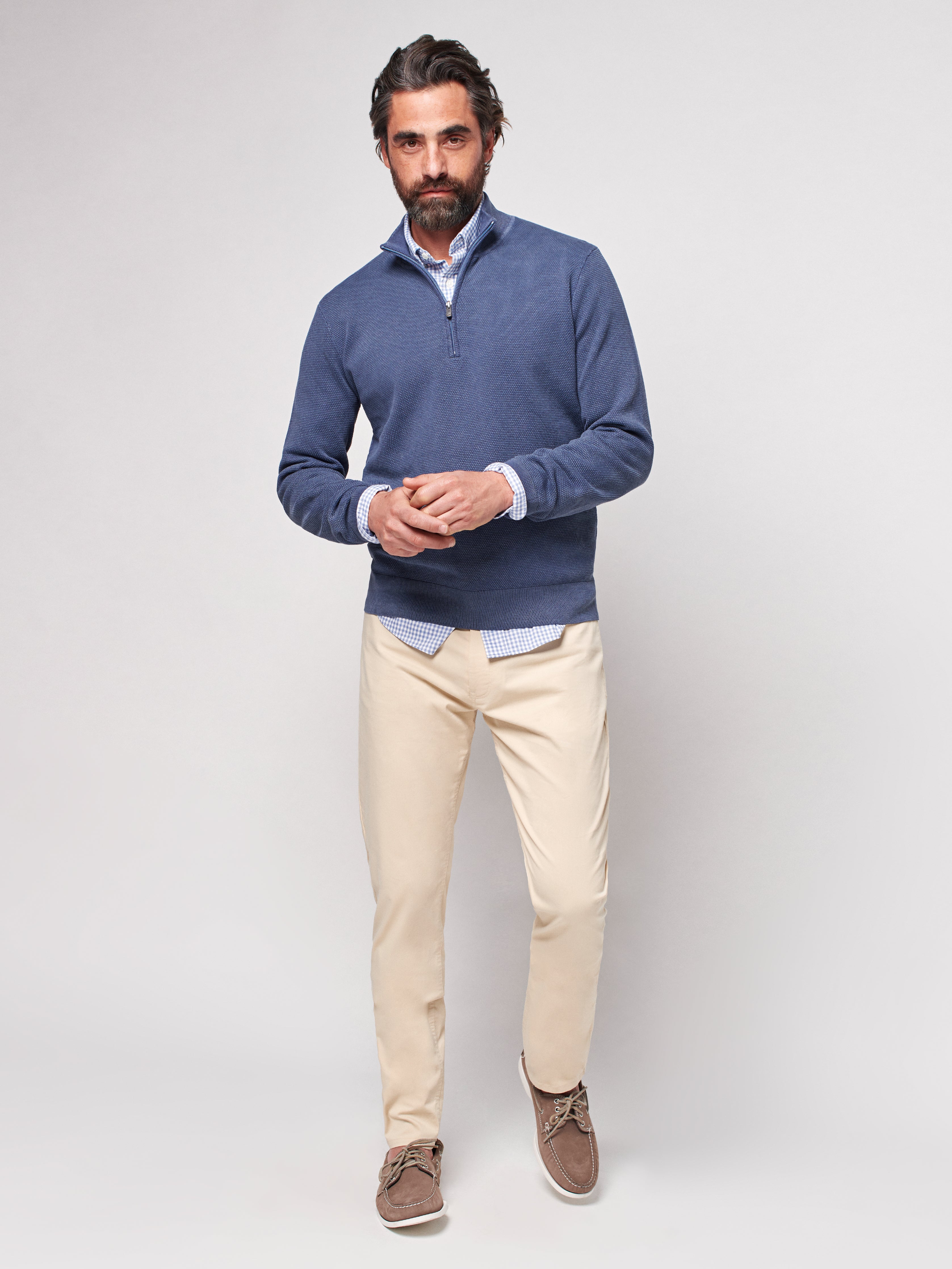 Montego Quarter Zip - Dusty Blue