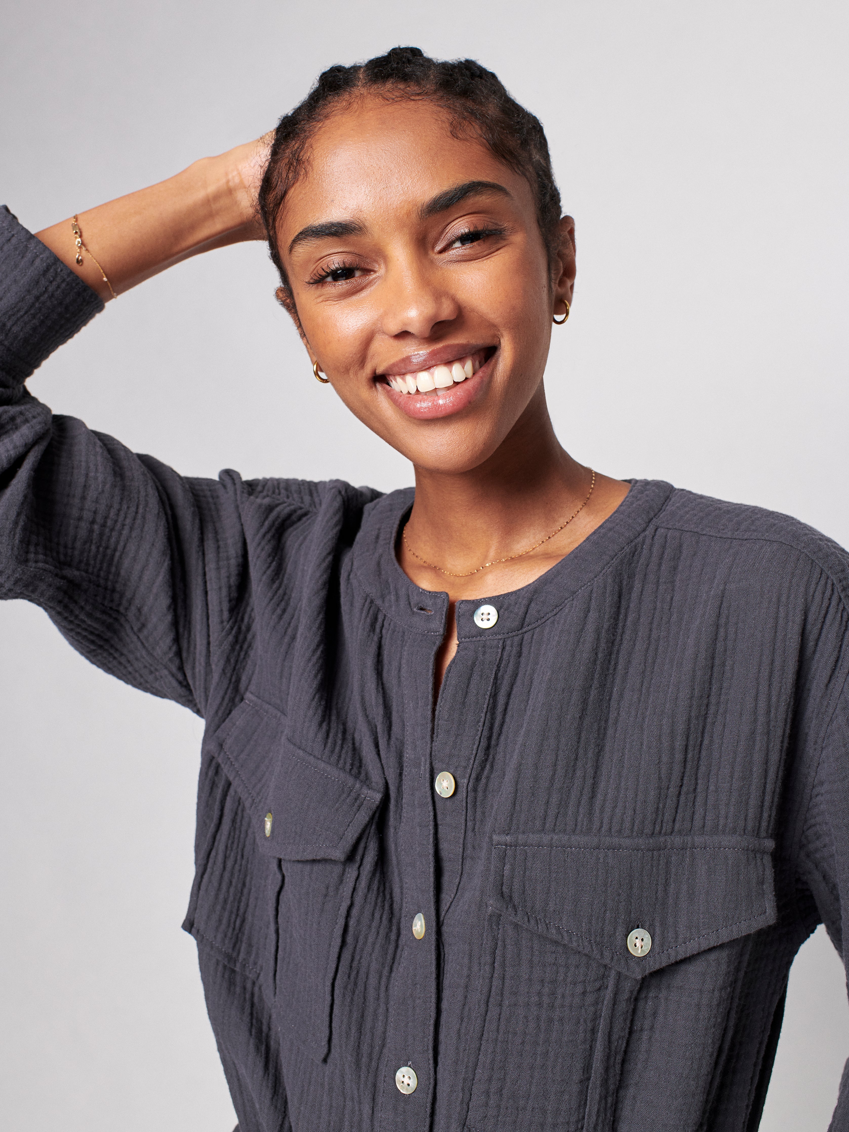 Dream Cotton Gauze Jumpsuit - Washed Black