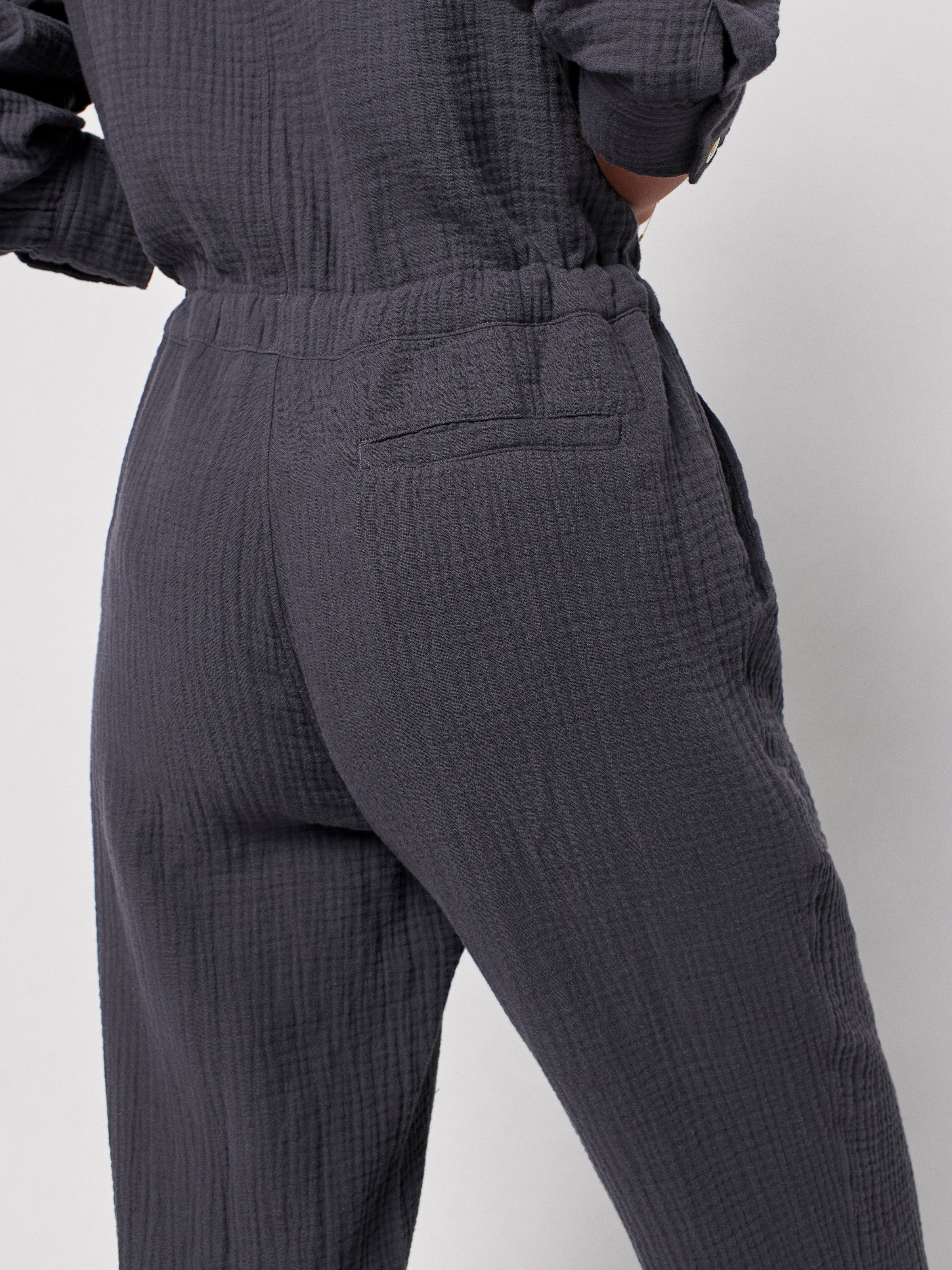 Dream Cotton Gauze Jumpsuit - Washed Black