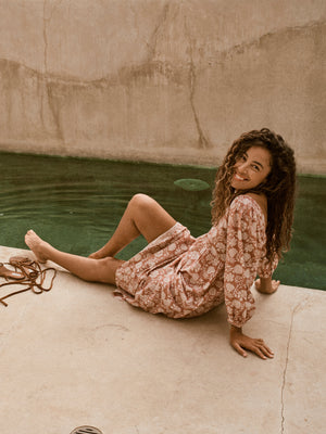 Freya Dress - Clay Jai Floral