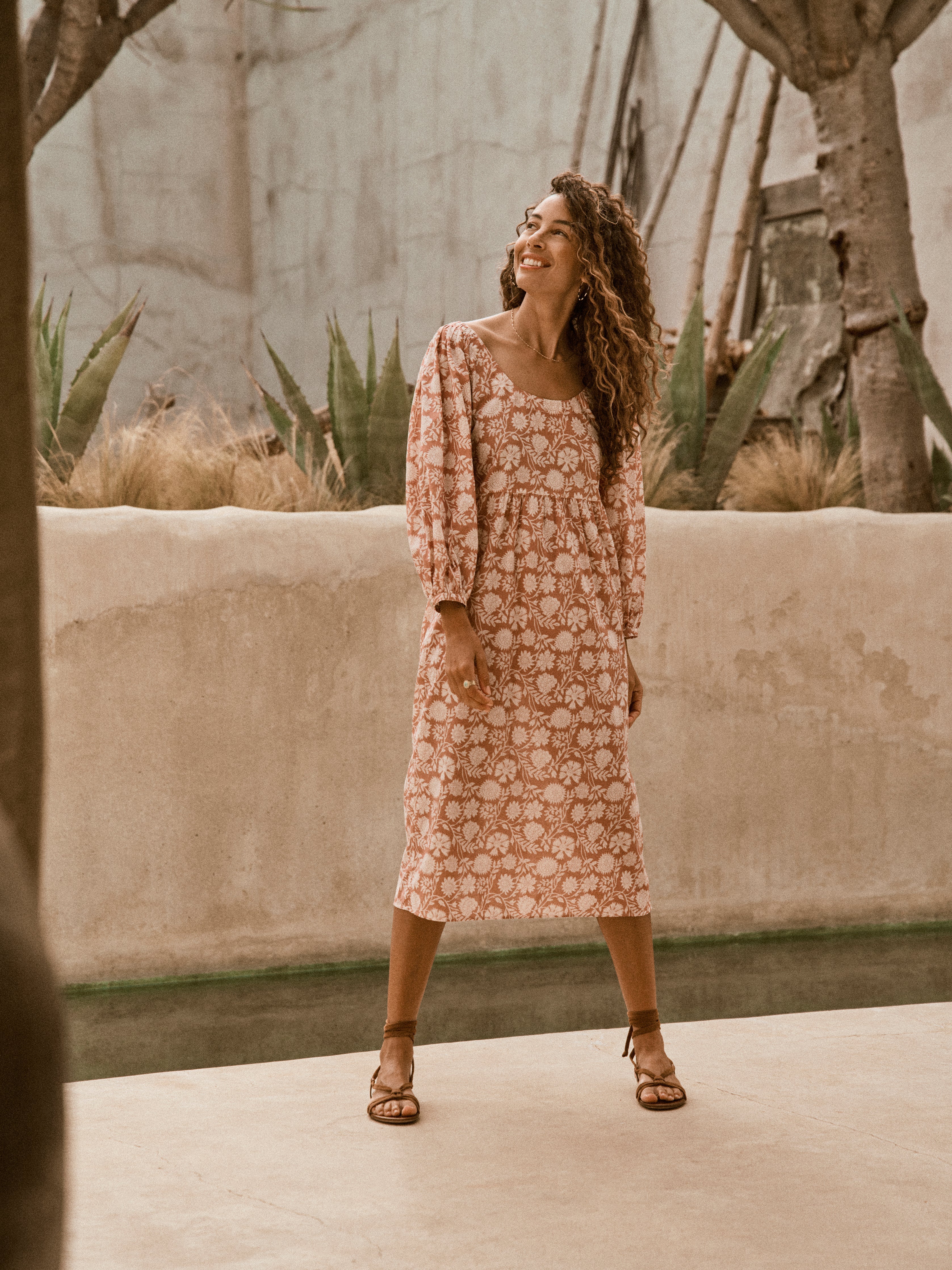 Freya Dress - Clay Jai Floral