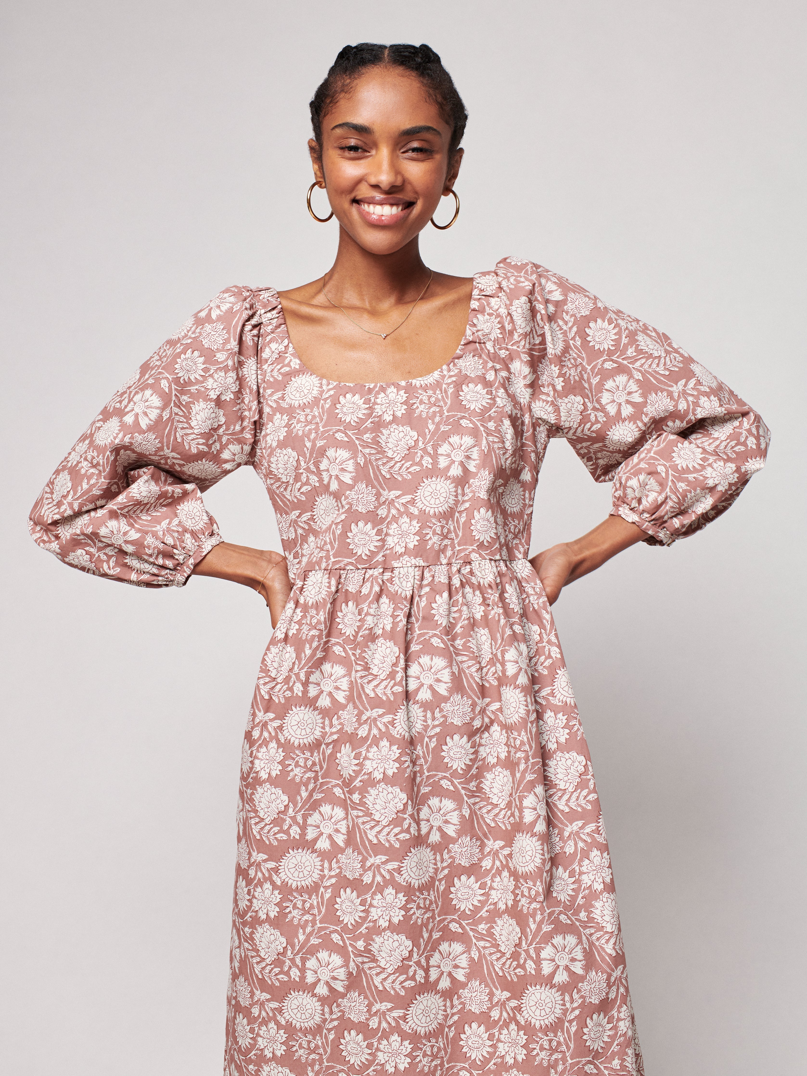 Freya Dress - Clay Jai Floral
