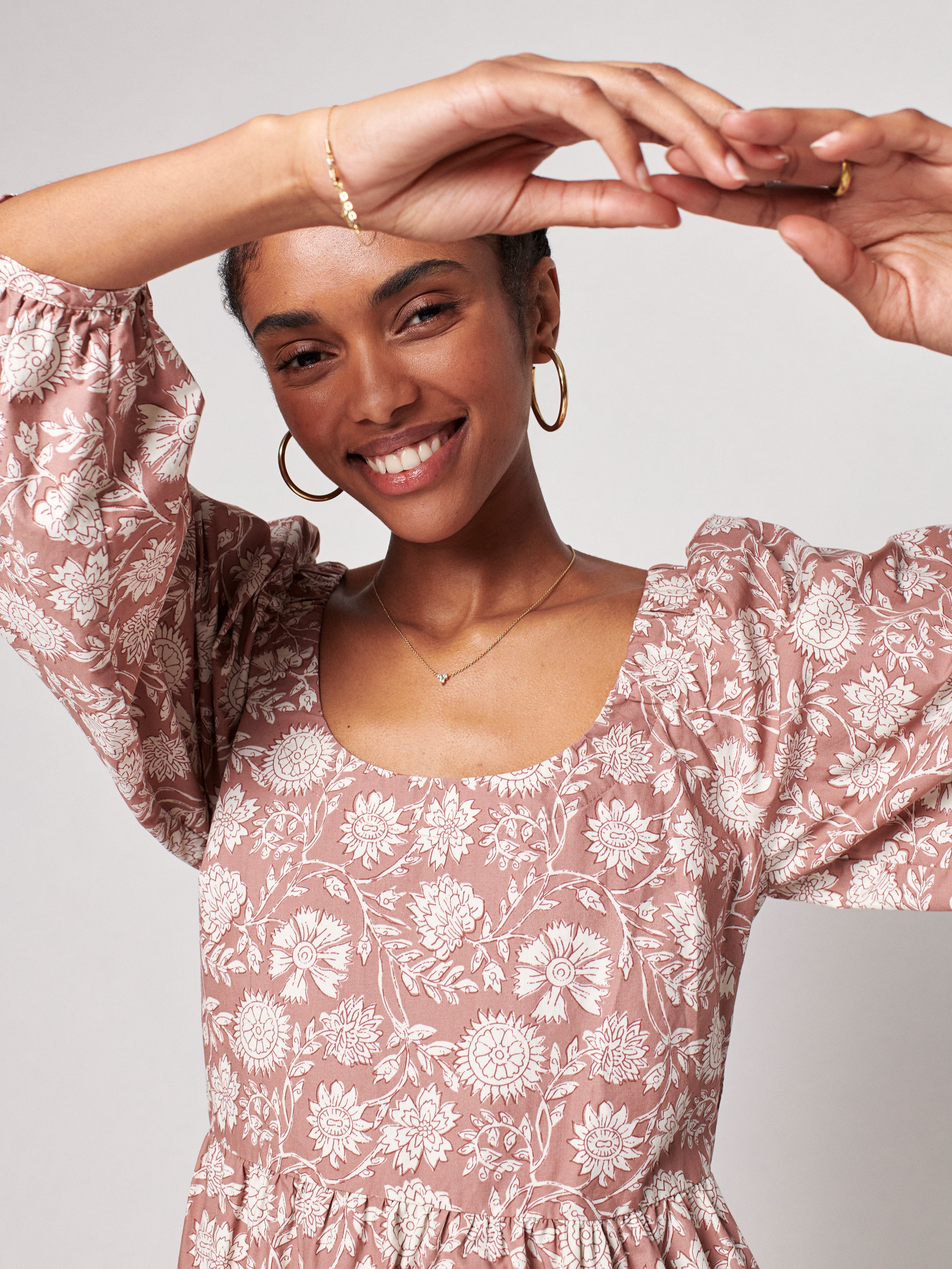 Freya Dress - Clay Jai Floral