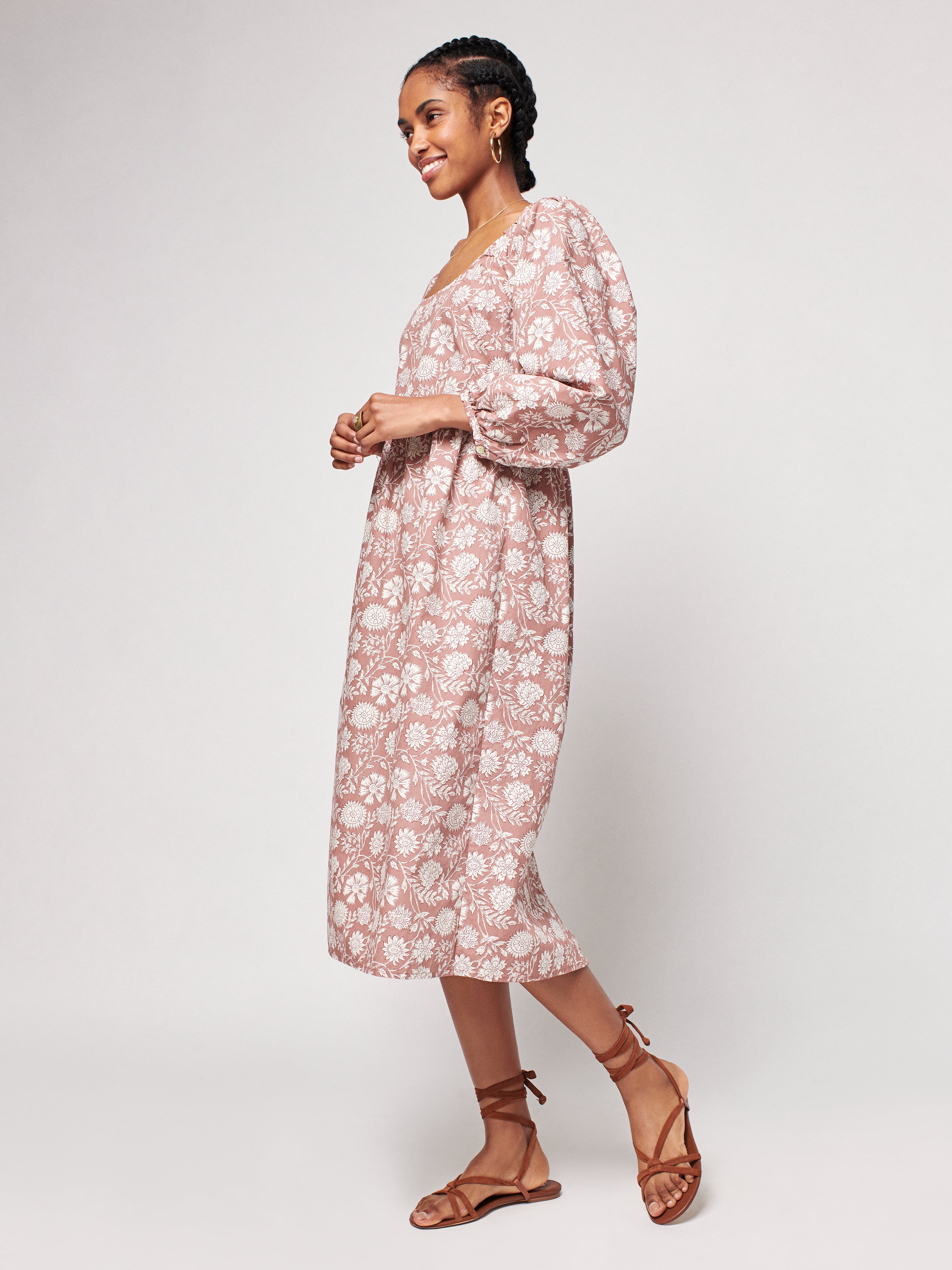 Freya Dress - Clay Jai Floral