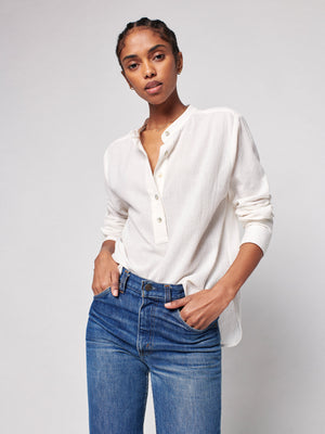 Dream Cotton Gauze Oasis Shirt - White