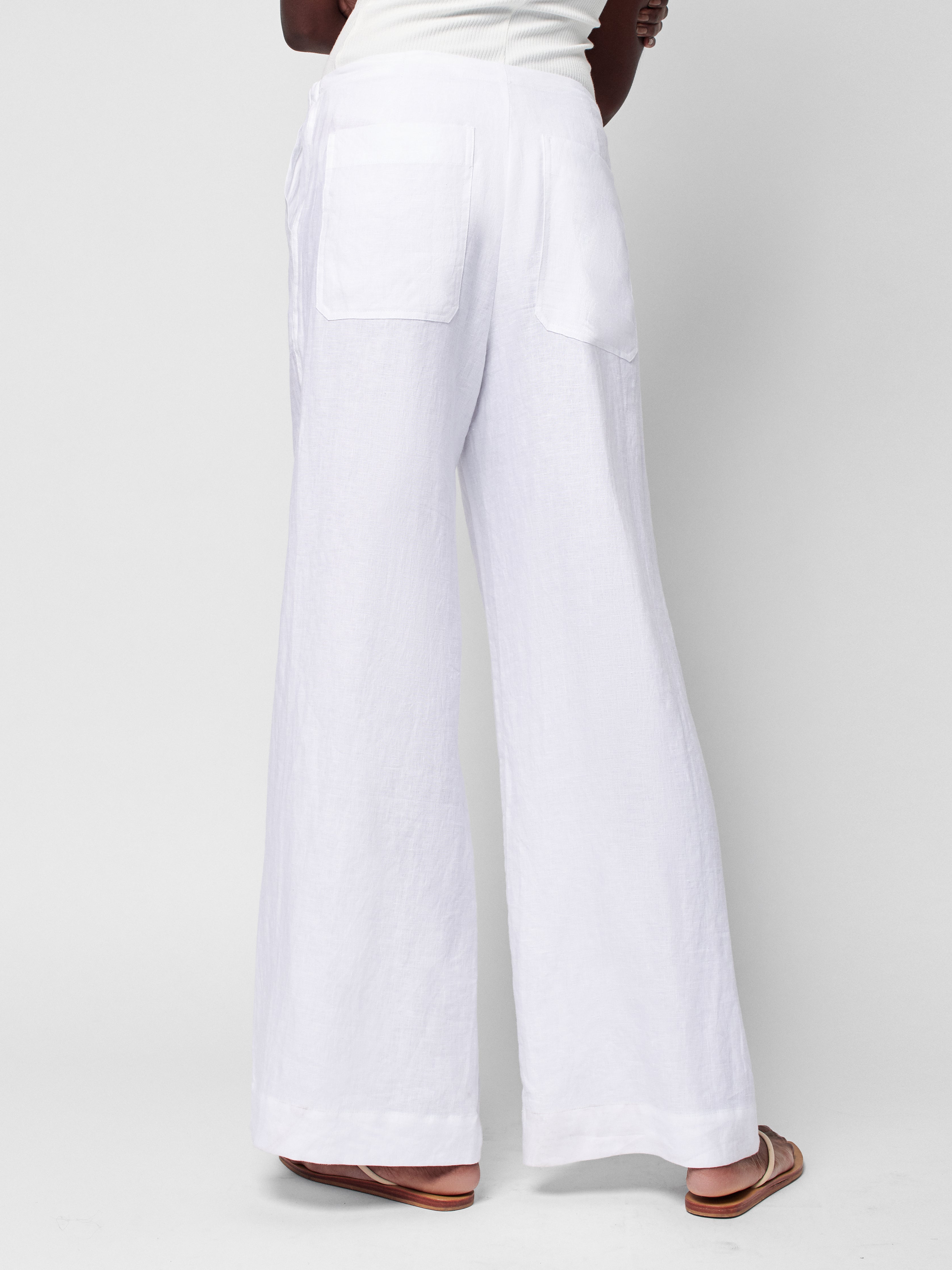 Summer Sands Linen Pant - White