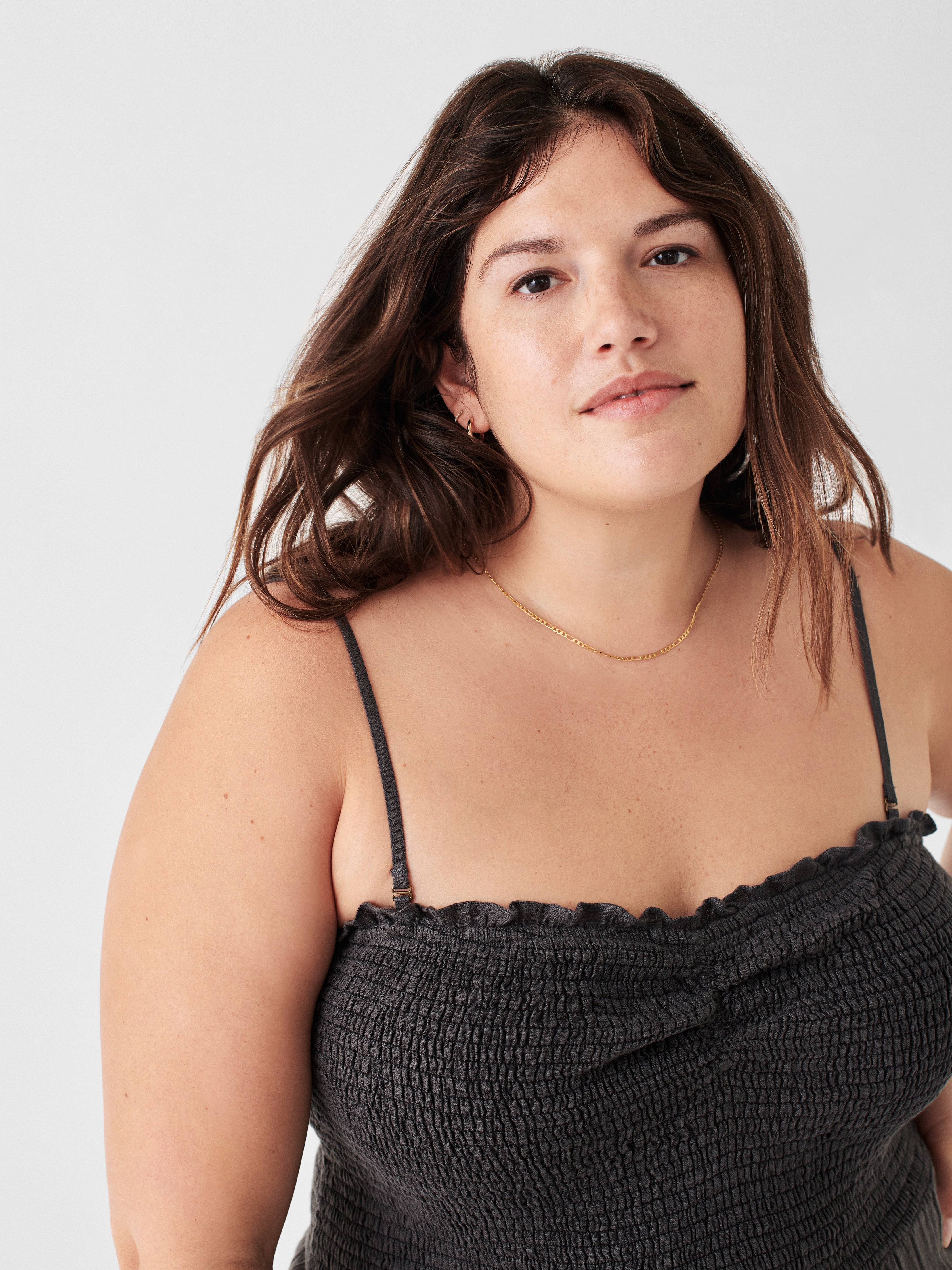 Mandy Linen Smocked Jumpsuit - Washed Black