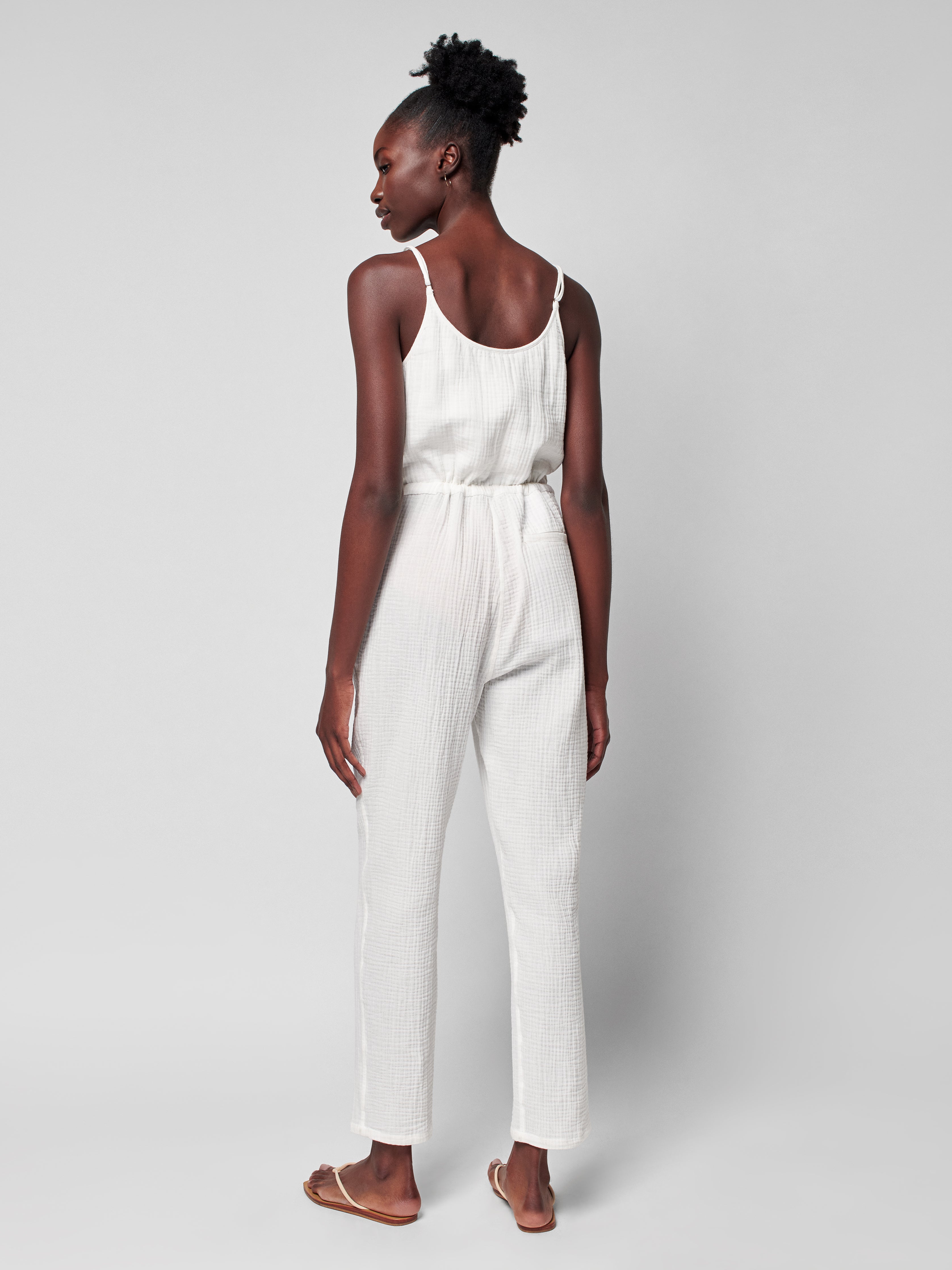 Dream Cotton Gauze Leila Jumpsuit - White