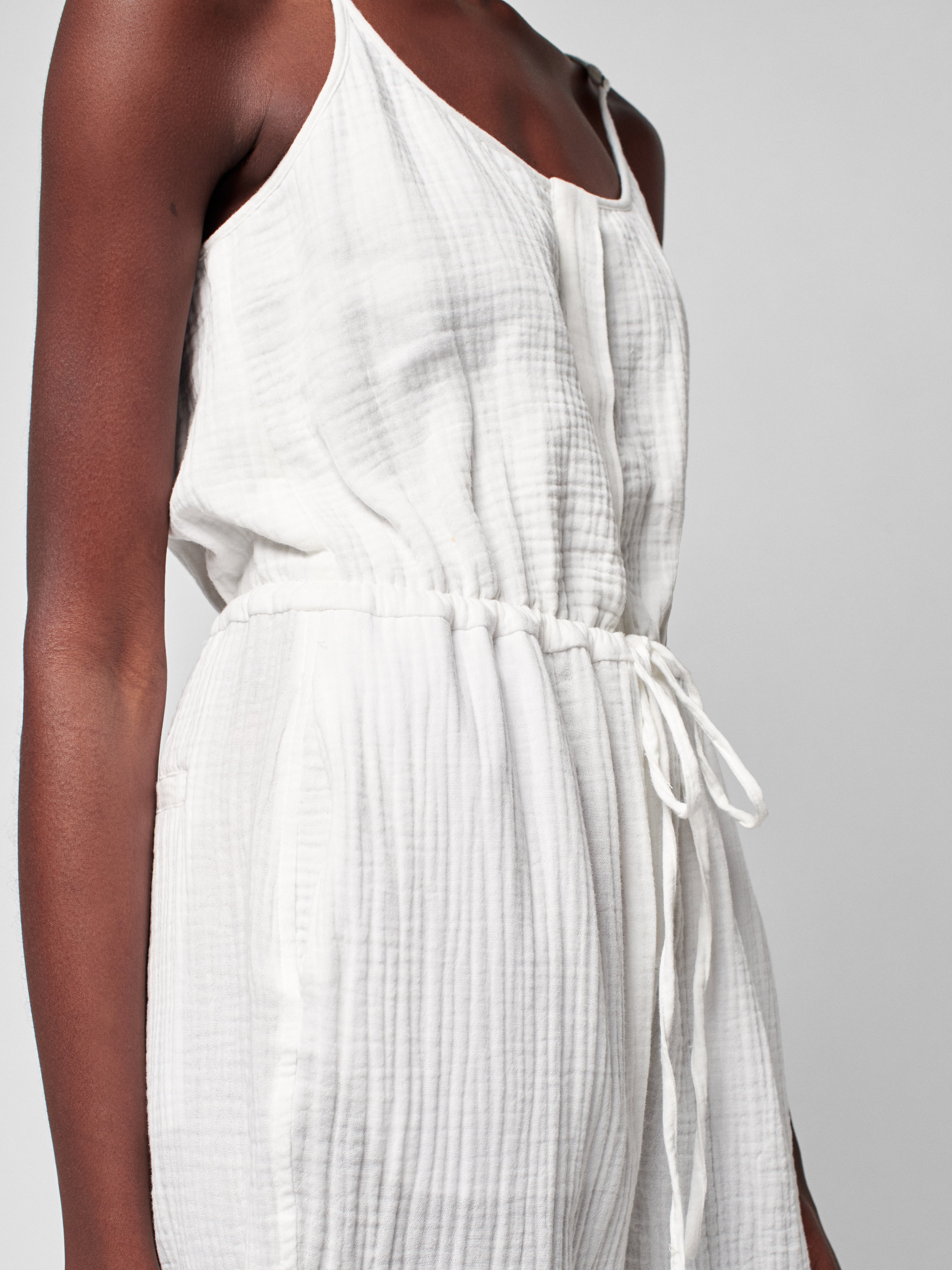 Dream Cotton Gauze Leila Jumpsuit - White