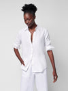 Summer Sands Linen Relaxed Shirt - White