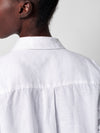 Summer Sands Linen Relaxed Shirt - White