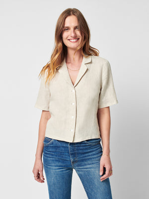 Summer Sands Linen Camp Shirt - Fog