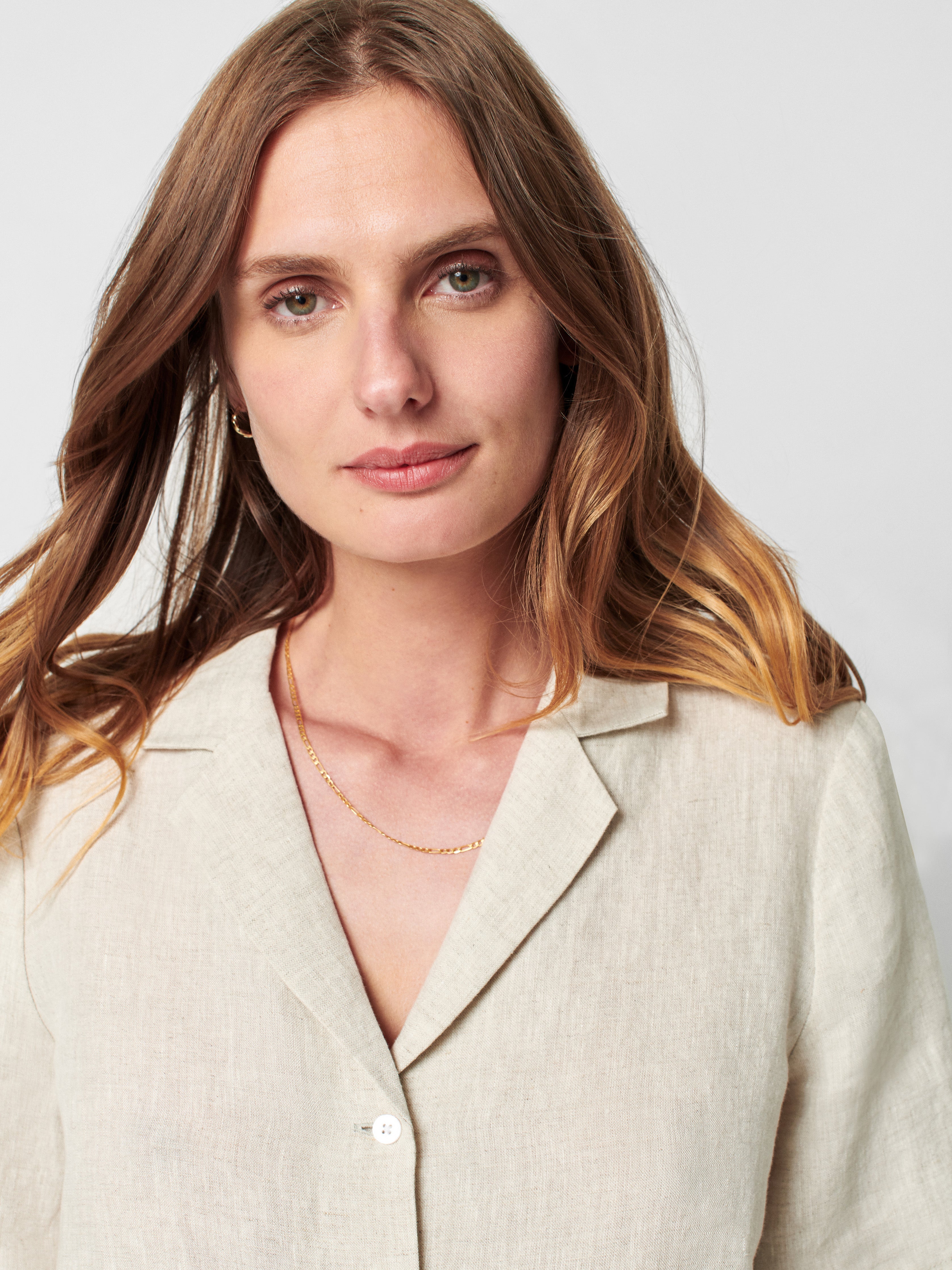 Summer Sands Linen Camp Shirt - Fog