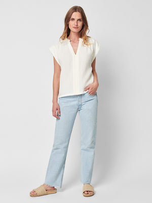 Dream Cotton Gauze Lucia Top - White