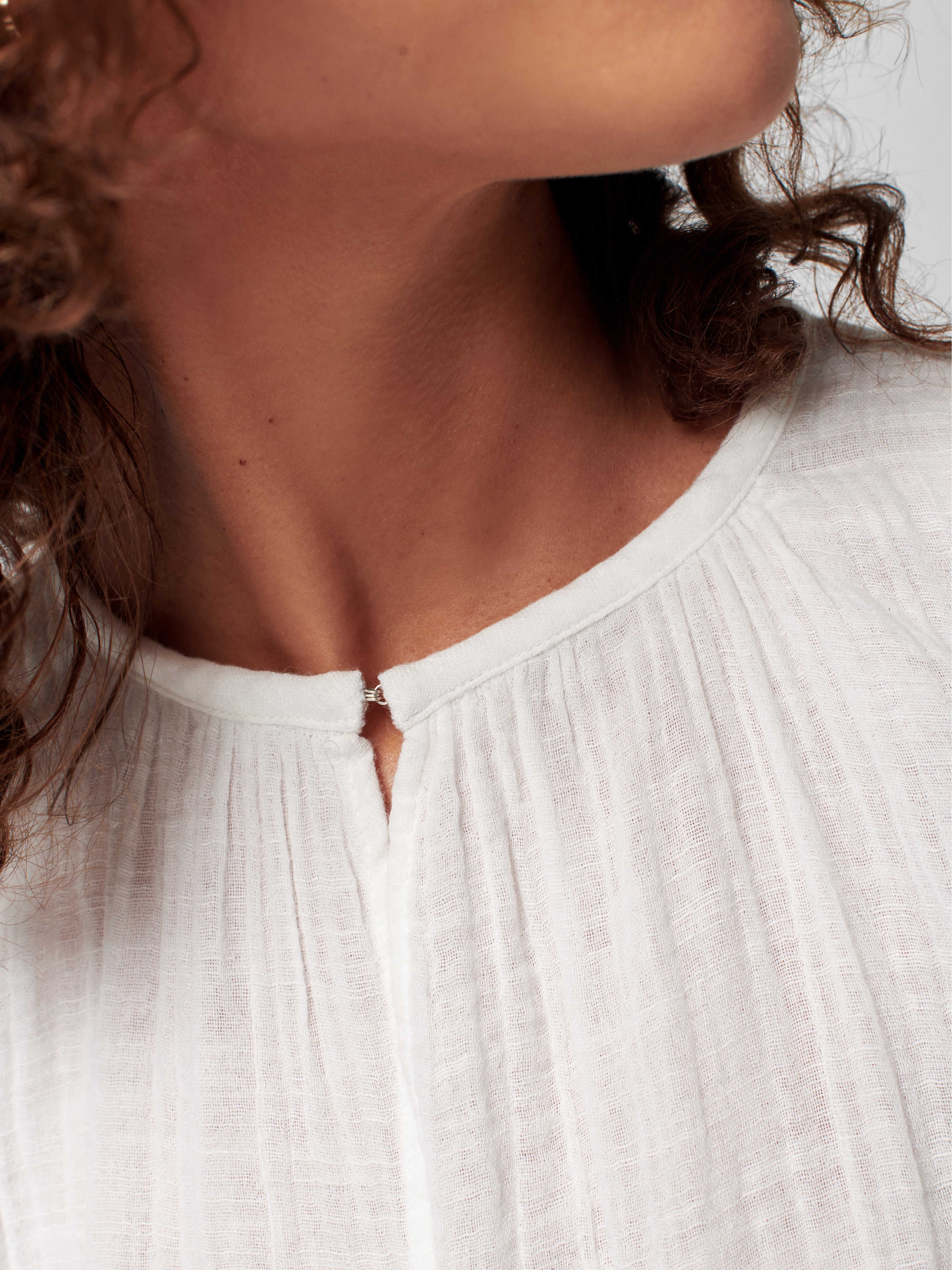 Dream Cotton Gauze Eliza Top - White