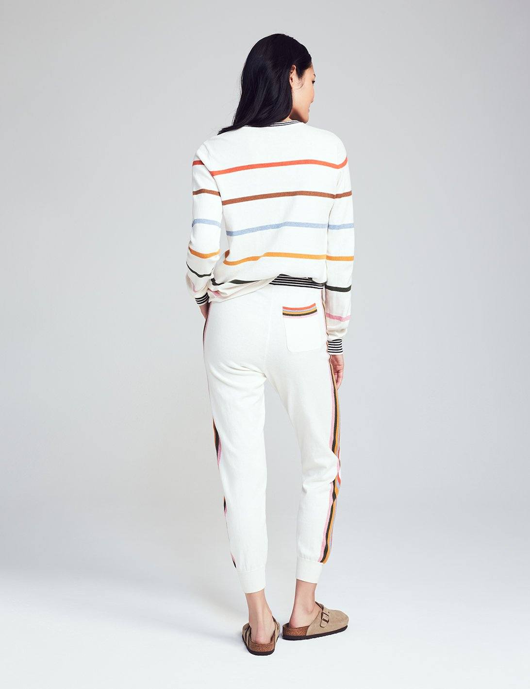 Surf Sweater Jogger - Ivory Stripe