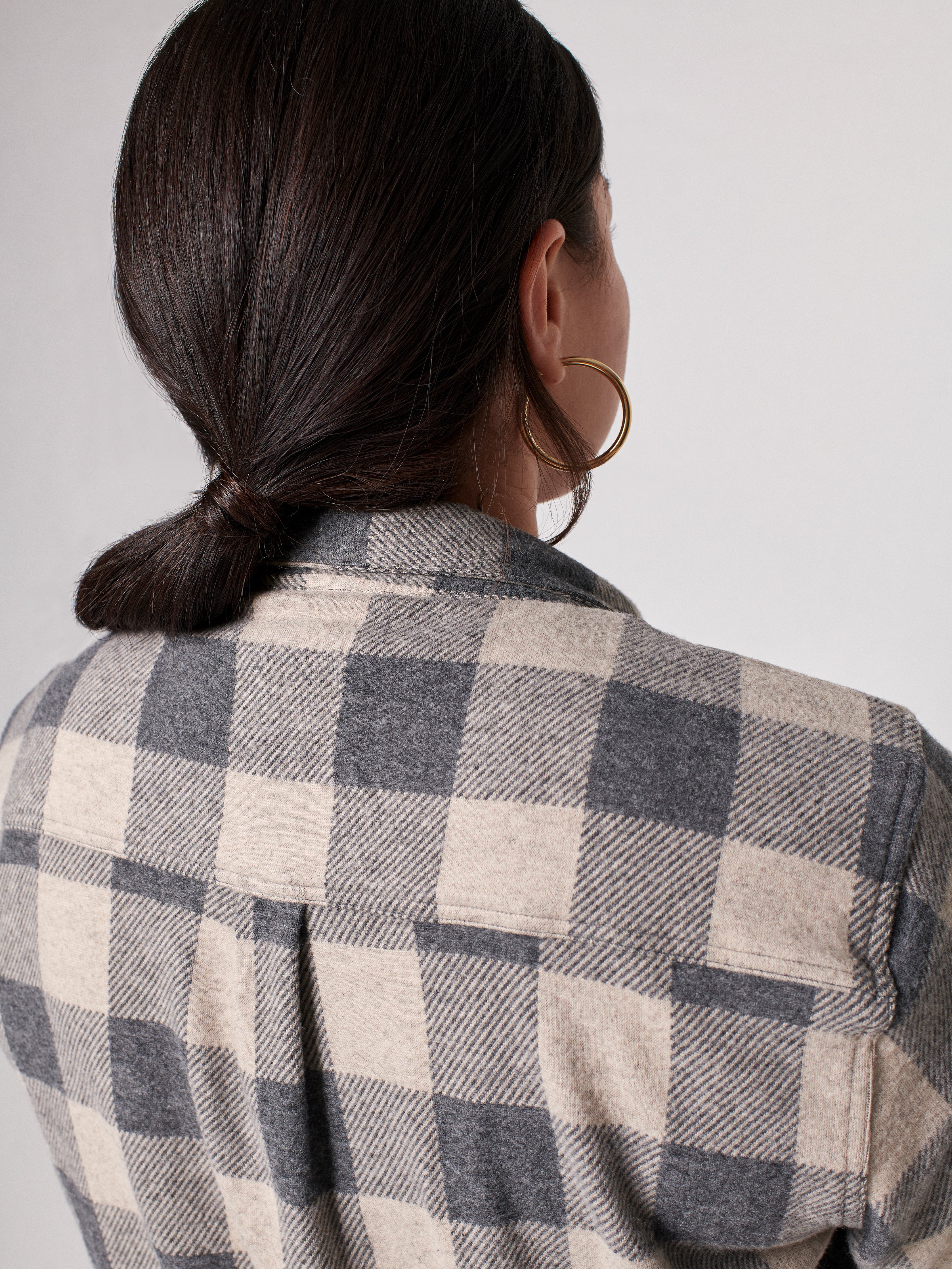 Legend™ Sweater Shirt - Tan Charcoal Buffalo Check