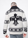 SPJ Thunderbird Zip Cardigan - Black/Ivory Thunderbird