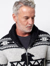 SPJ Thunderbird Zip Cardigan - Black/Ivory Thunderbird
