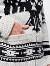 SPJ Thunderbird Zip Cardigan - Black/Ivory Thunderbird
