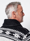 SPJ Thunderbird Zip Cardigan - Black/Ivory Thunderbird
