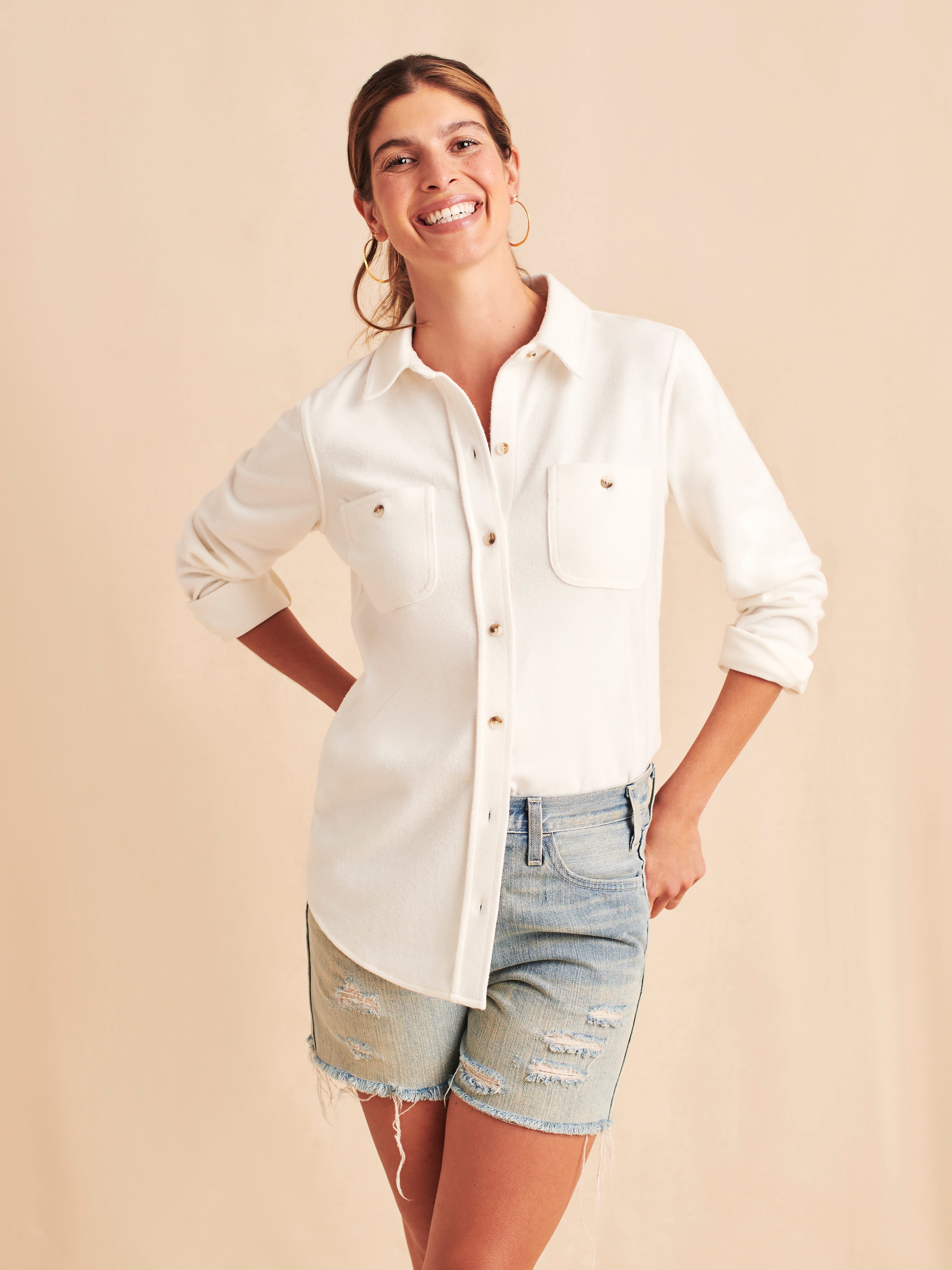 Legend™ Sweater Shirt - Pure White Twill